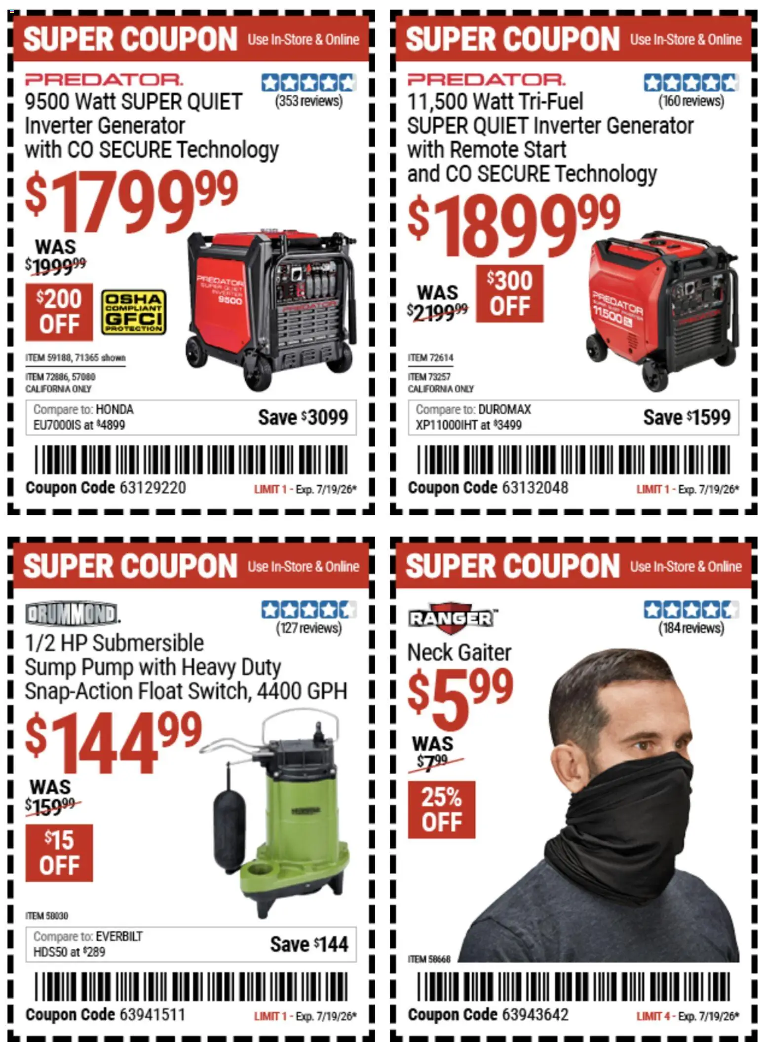 The new Harbor Freight flyer is now online. See all July offers on your mobile and save! | United States