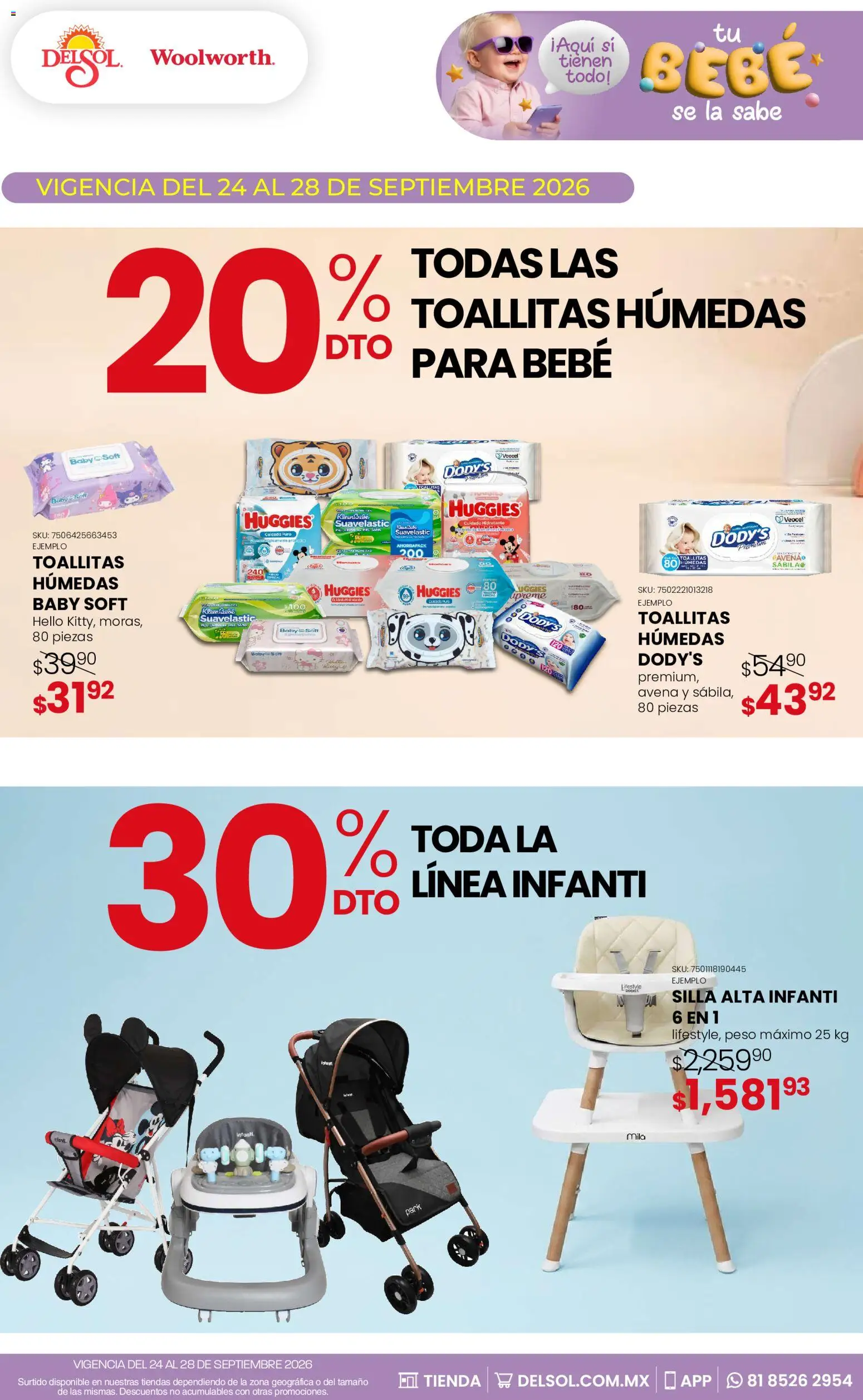 Del Sol y Woolworth catálogo Folleto in México