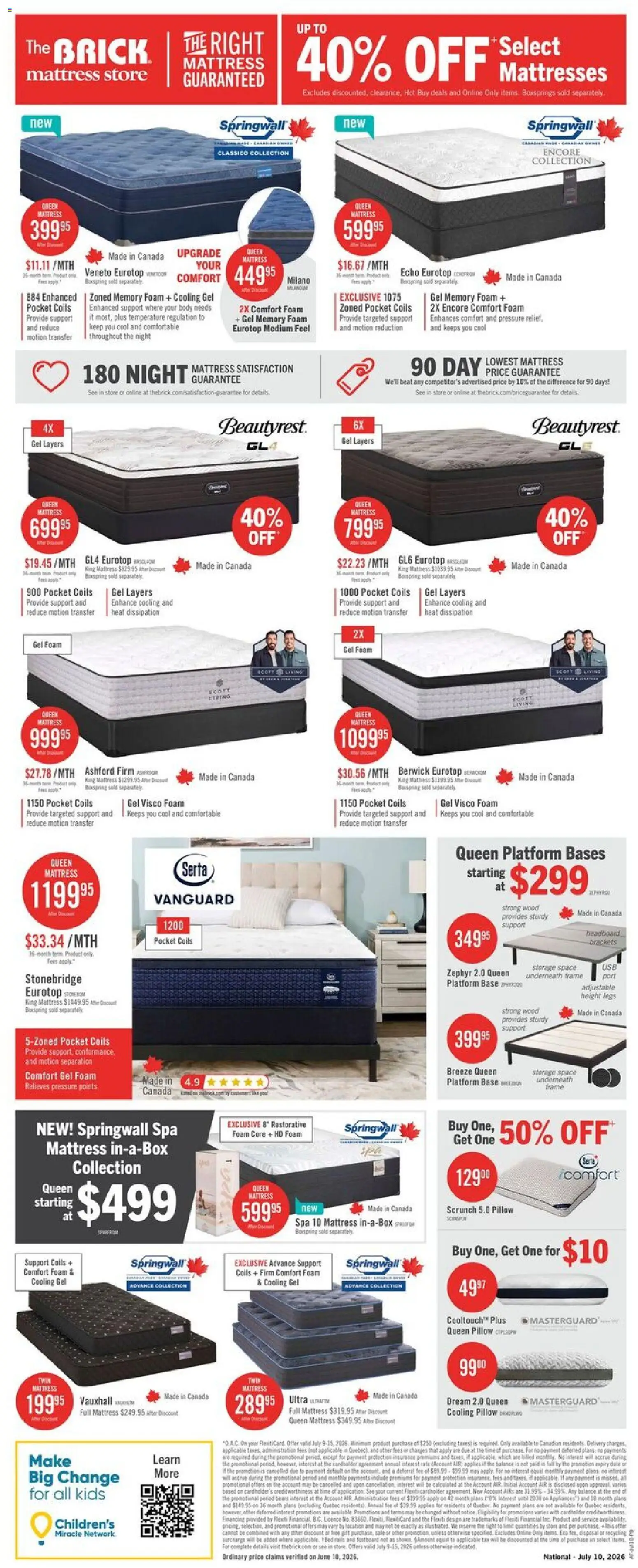 The Brick Flyer from Jul 9, 2026 - Unlock Huge Savings | Canada