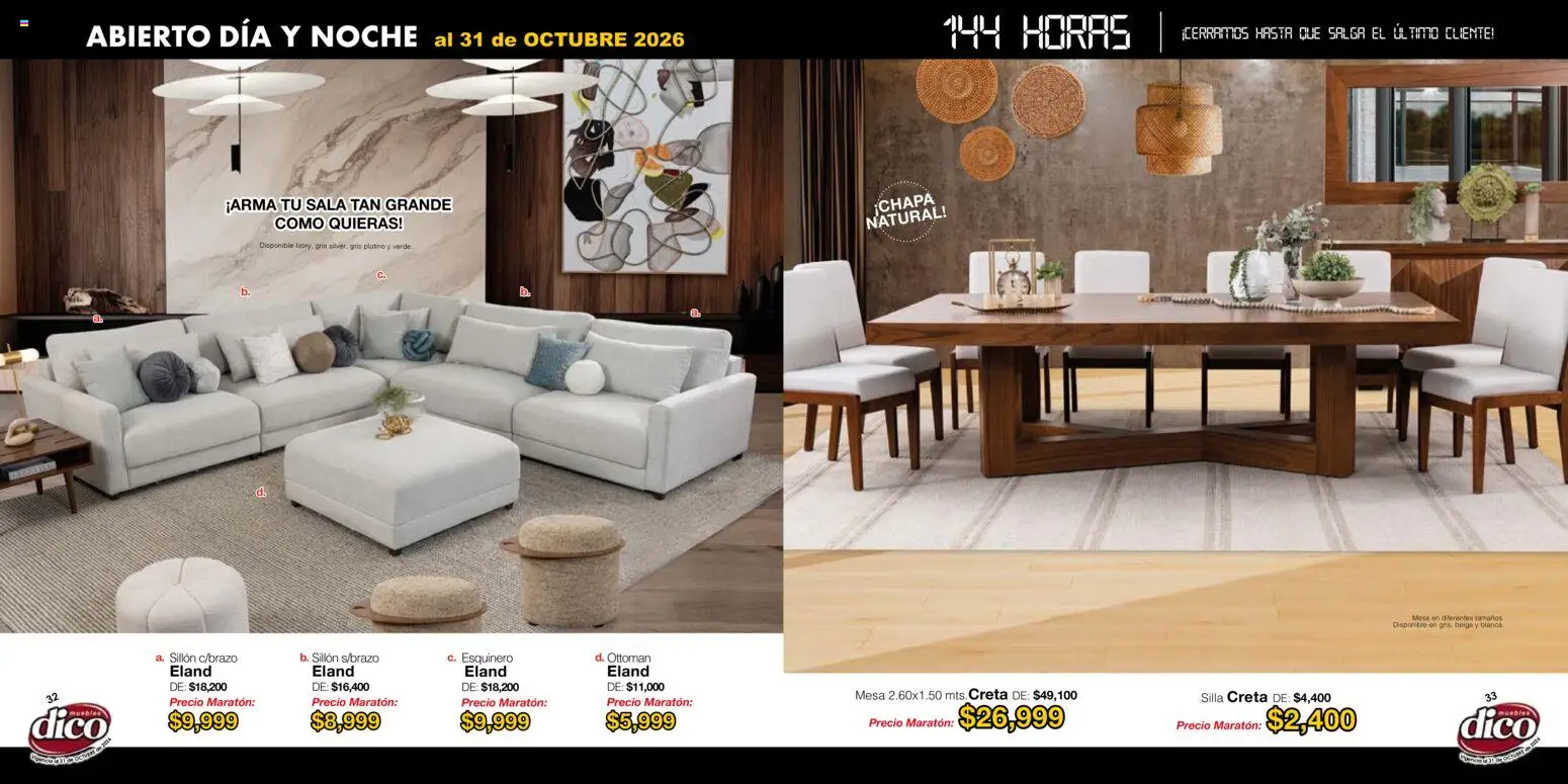 Muebles Dico catálogo Folleto in México