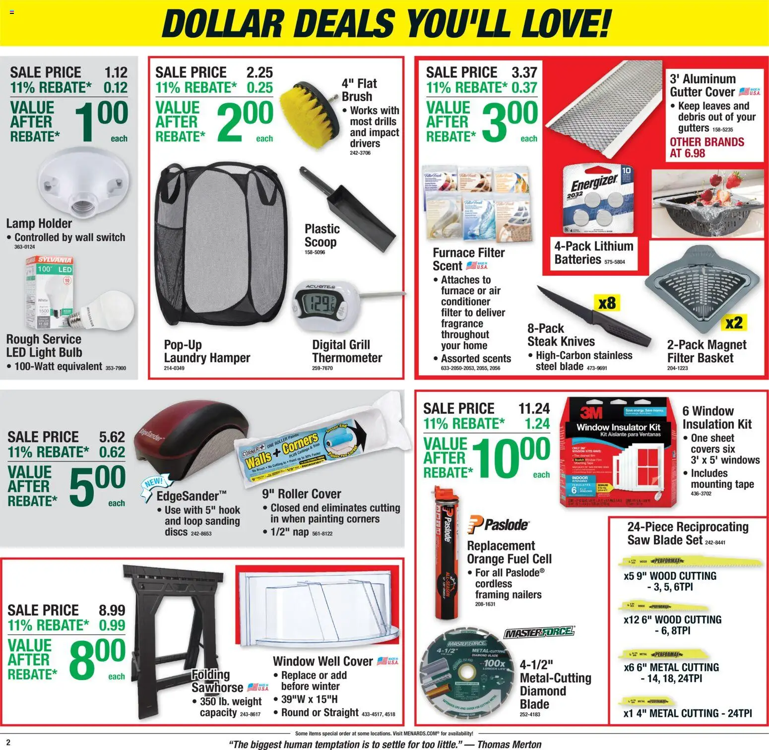 Menards Weekly Ad Weekly Ad in United States