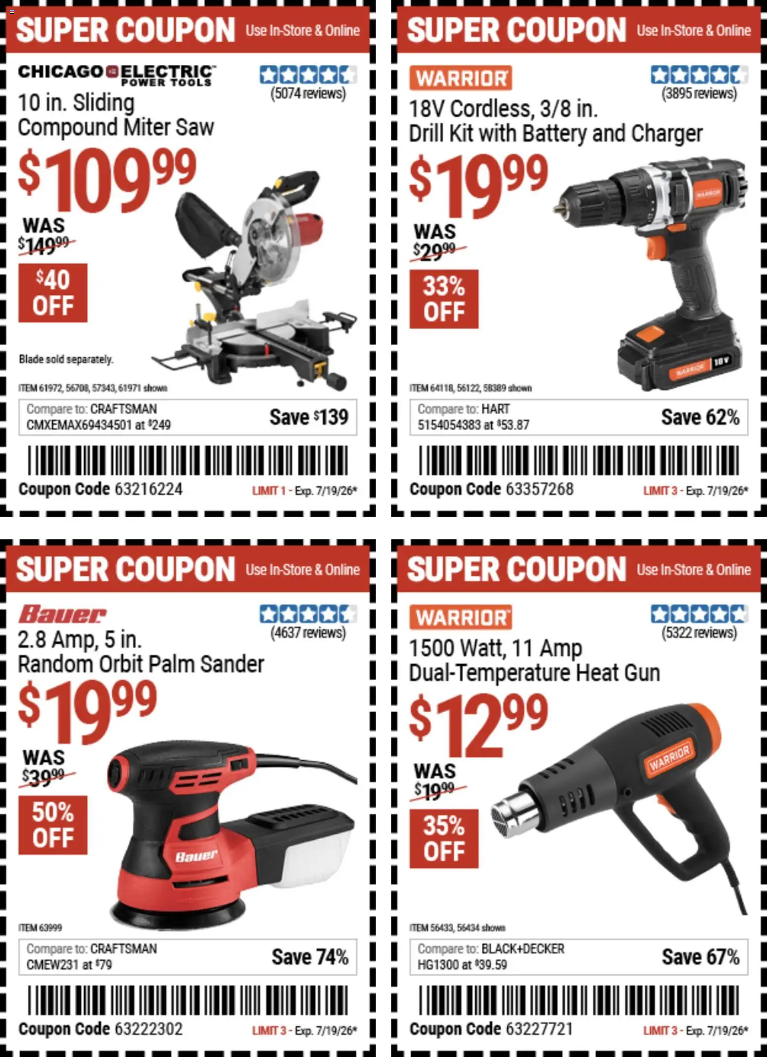 The new Harbor Freight flyer is now online. See all July offers on your mobile and save! | United States