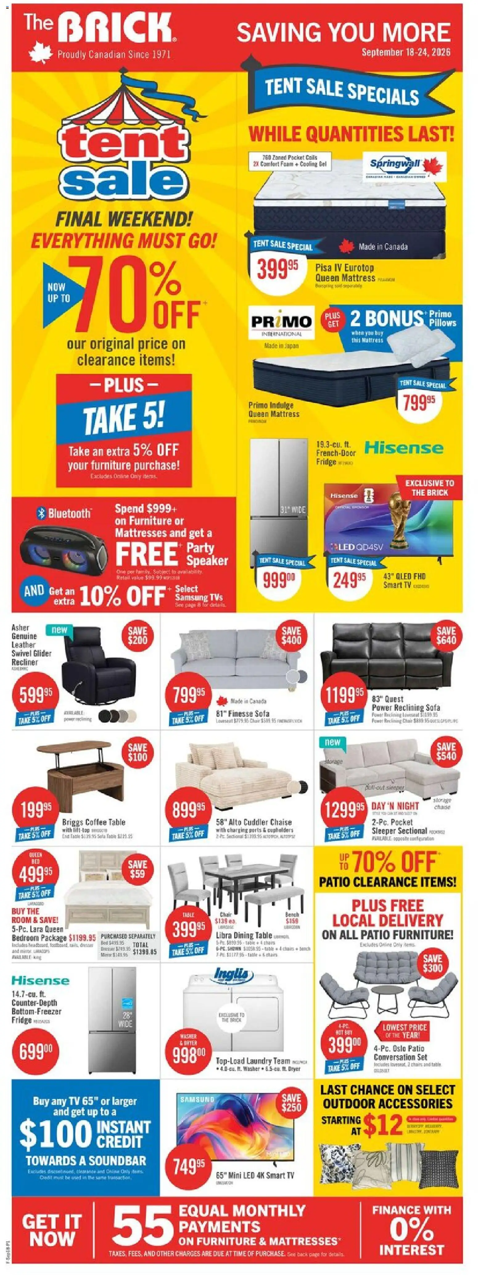 The Brick weekly flyer / circulaire Flyer in Canada