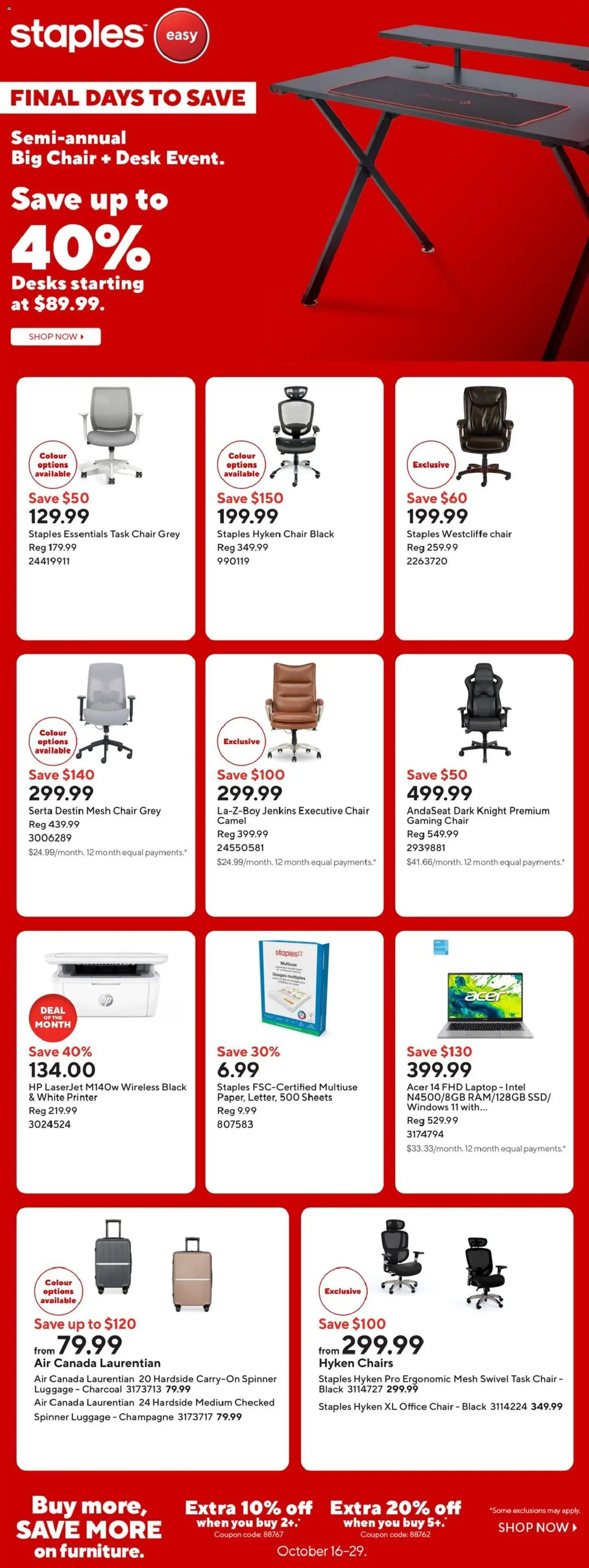 Staples weekly flyer Flyer in Canada