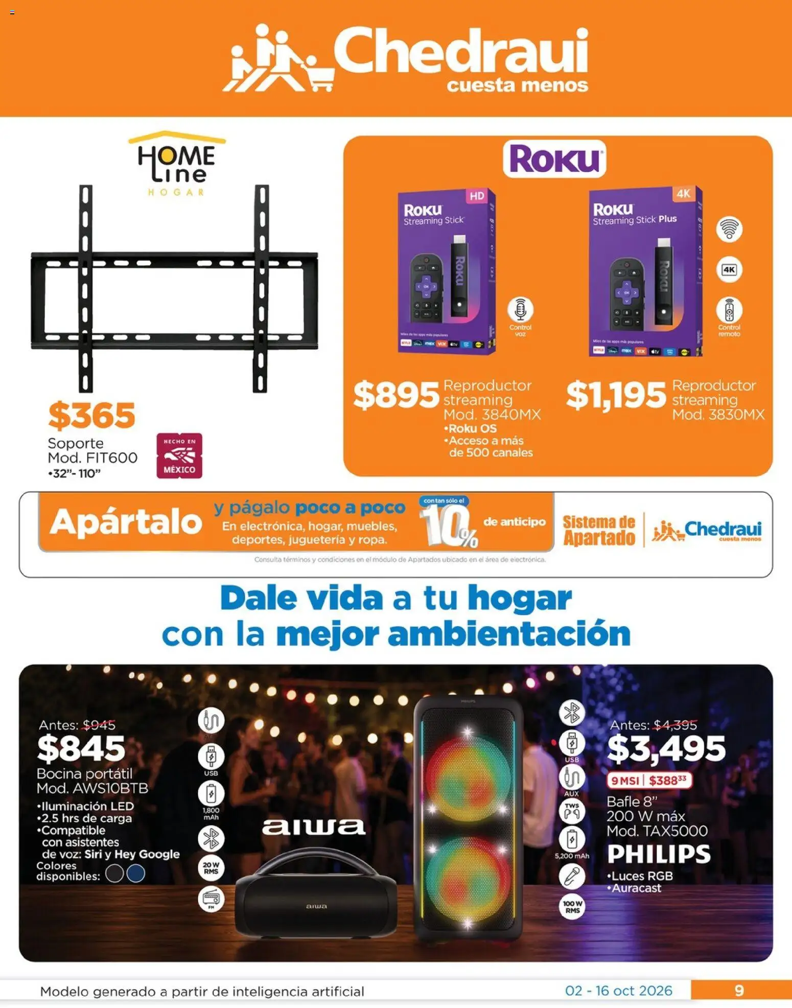 Chedraui folleto Renueva tu hogar Llevarte más cuesta menos Folleto in México