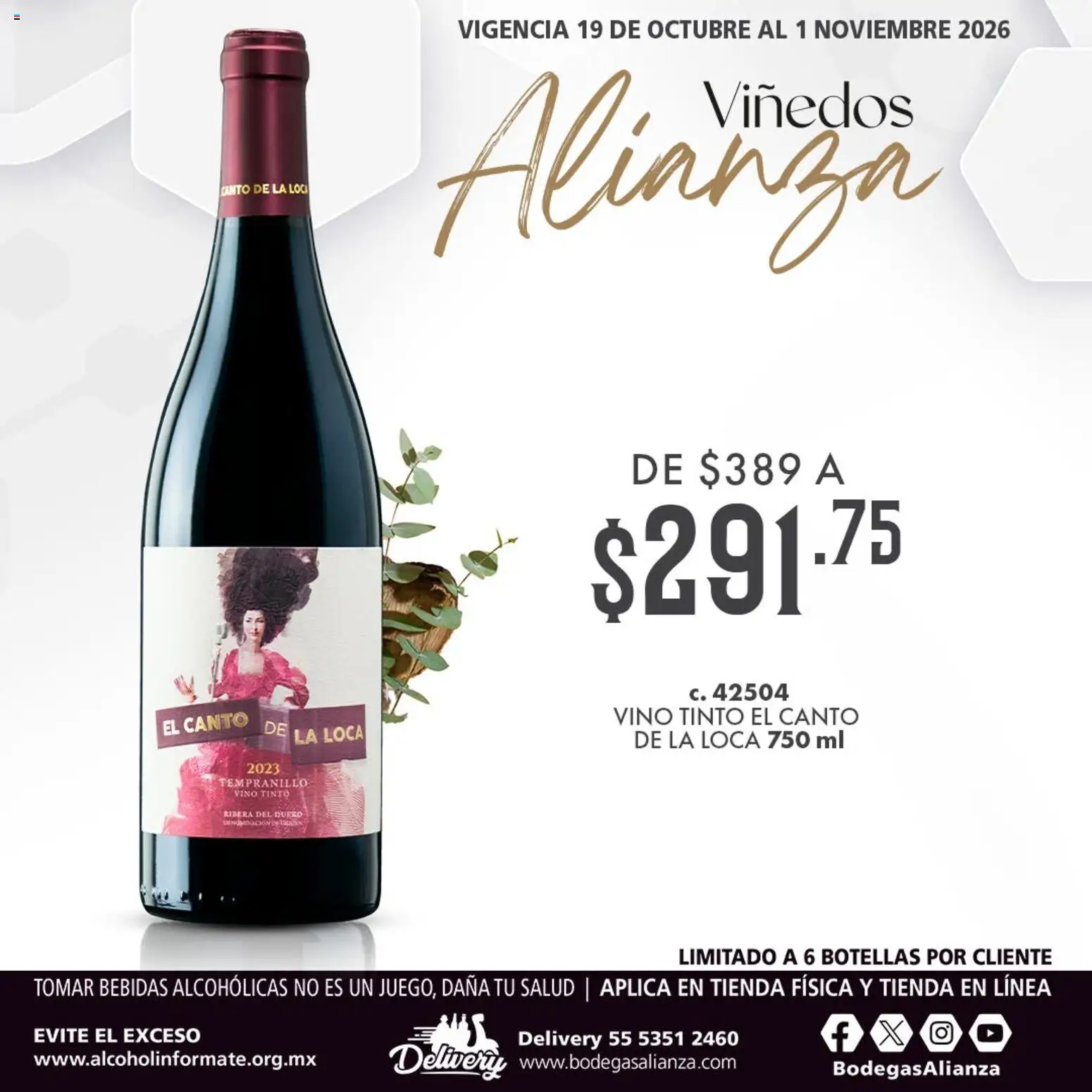 Bodegas Alianza catálogo Viñedos Alianza Folleto in México