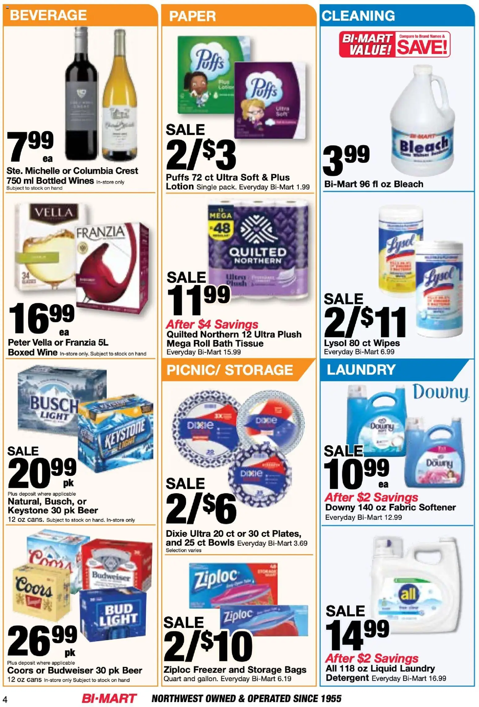 Bi-Mart Membership Savings Book Weekly Ad in United States