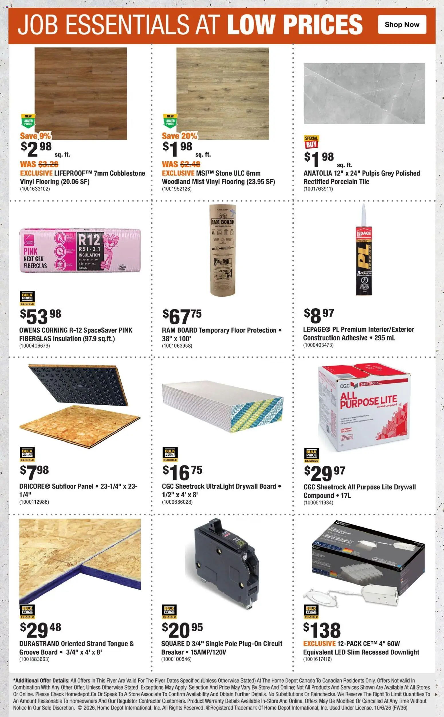 Home Depot weekly flyer / circulaire Flyer in Canada