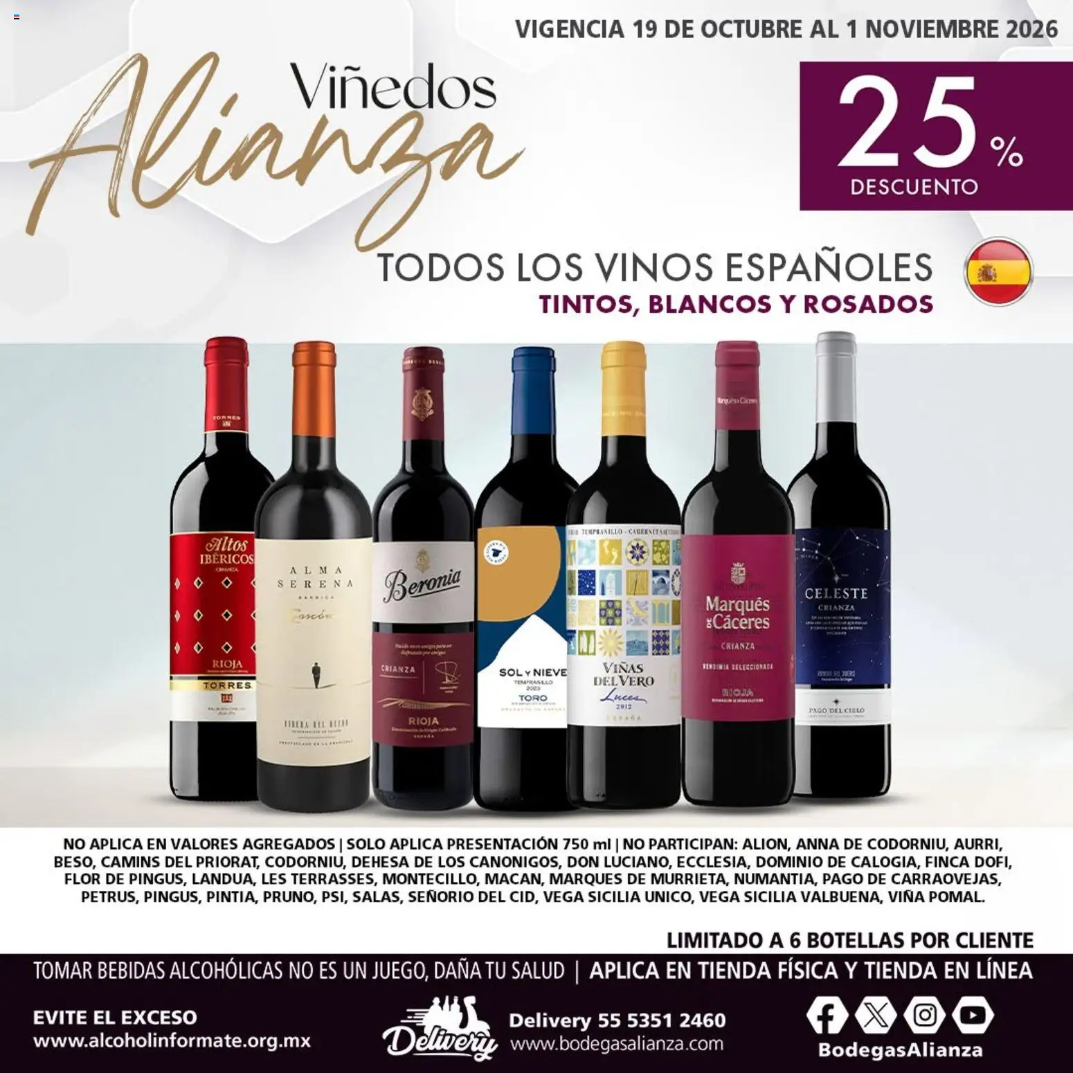 Bodegas Alianza catálogo Viñedos Alianza Folleto in México