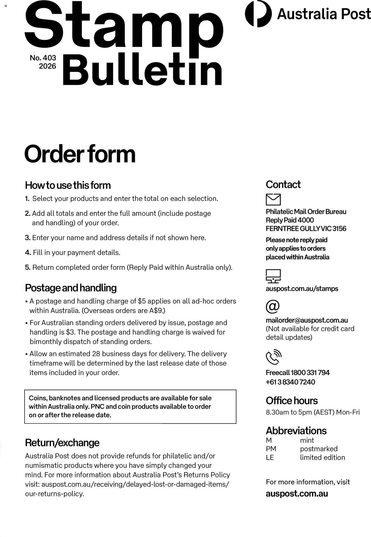 Australia Post catalogue Catalogue in Australia
