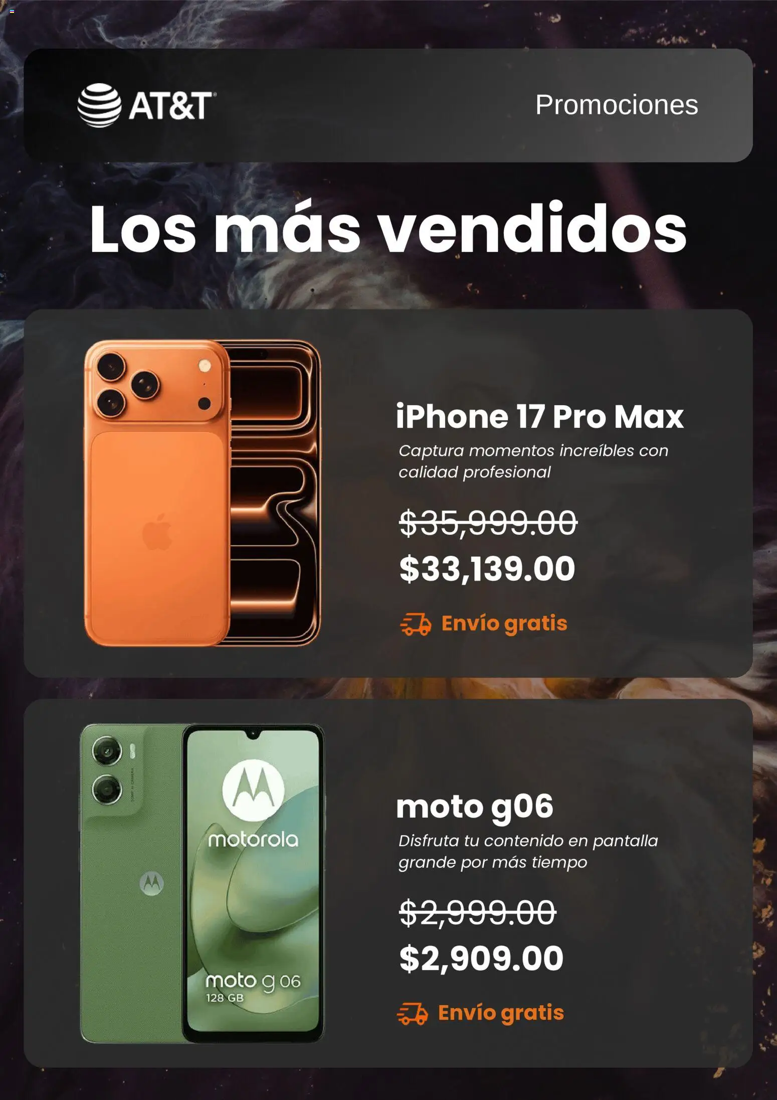 AT&T catálogo Folleto in México
