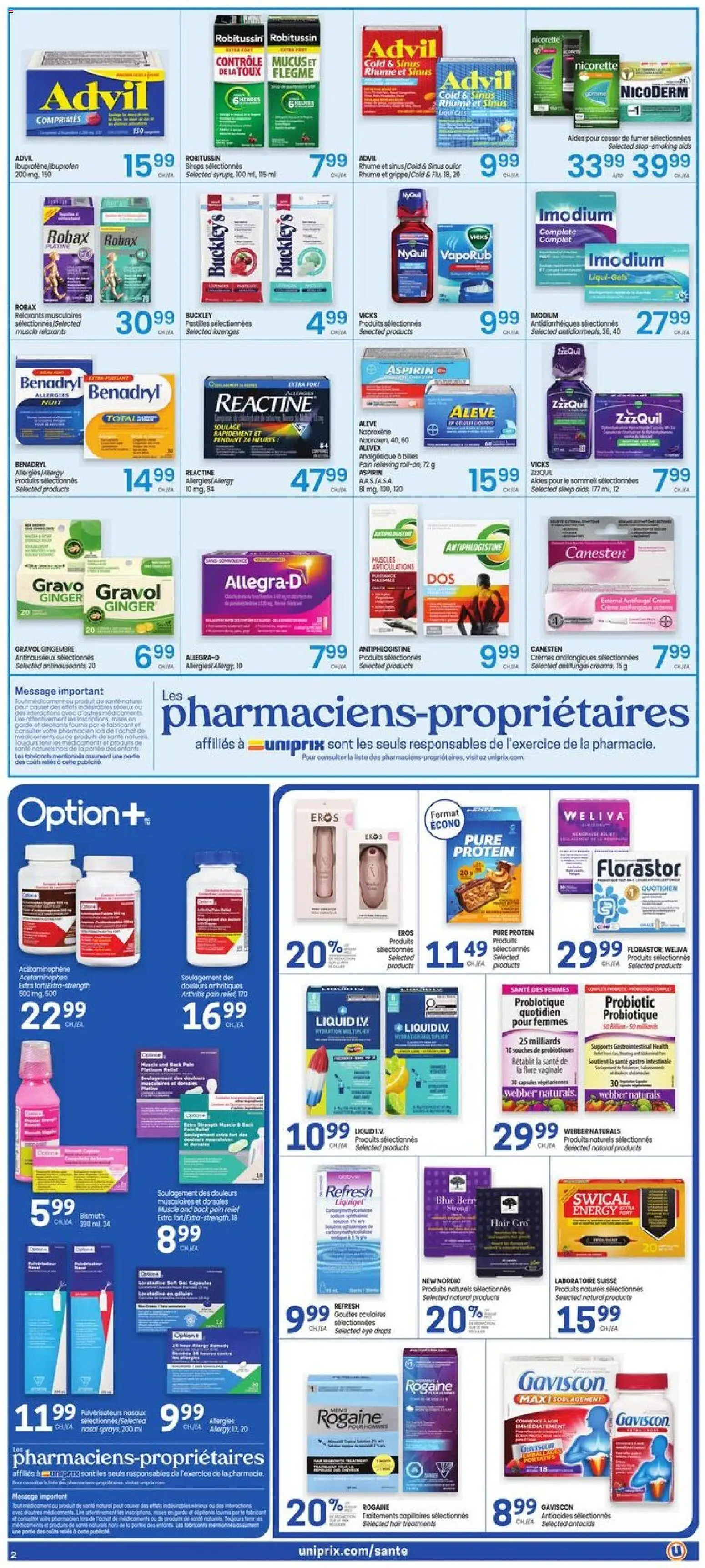 Uniprix weekly flyer / circulaire Flyer in Canada