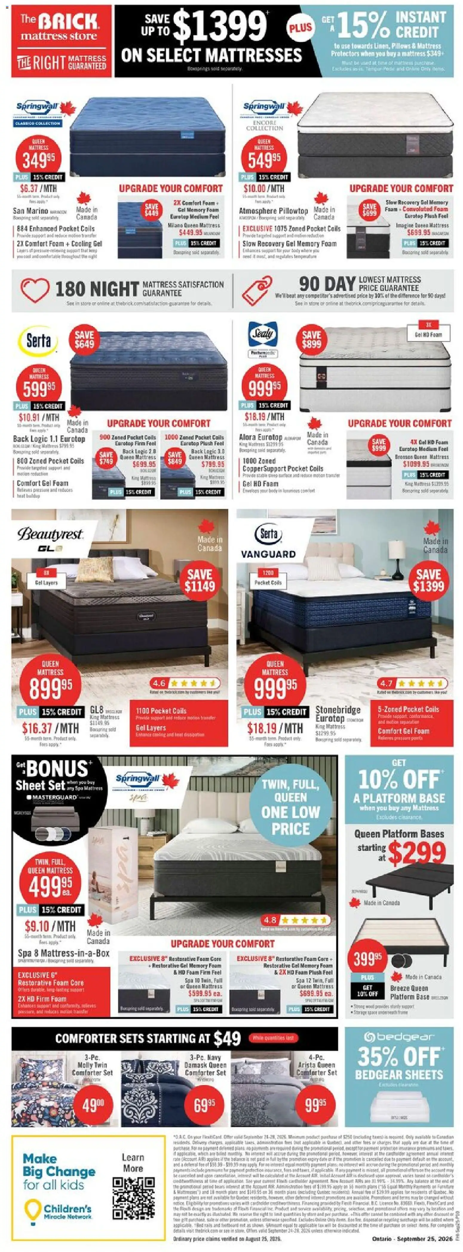 The Brick weekly flyer / circulaire Flyer in Canada