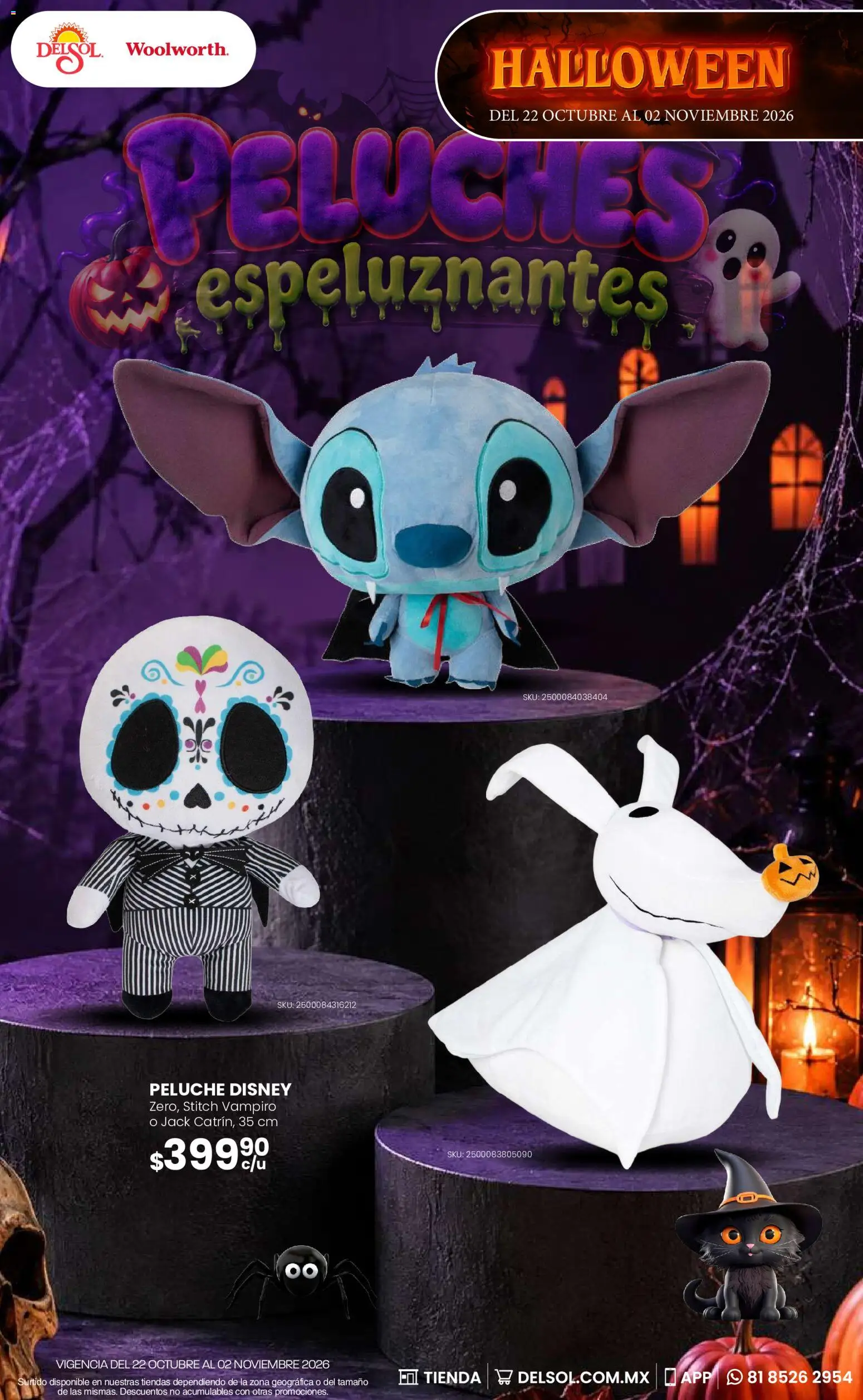 Del Sol y Woolworth catálogo Halloween Folleto in México