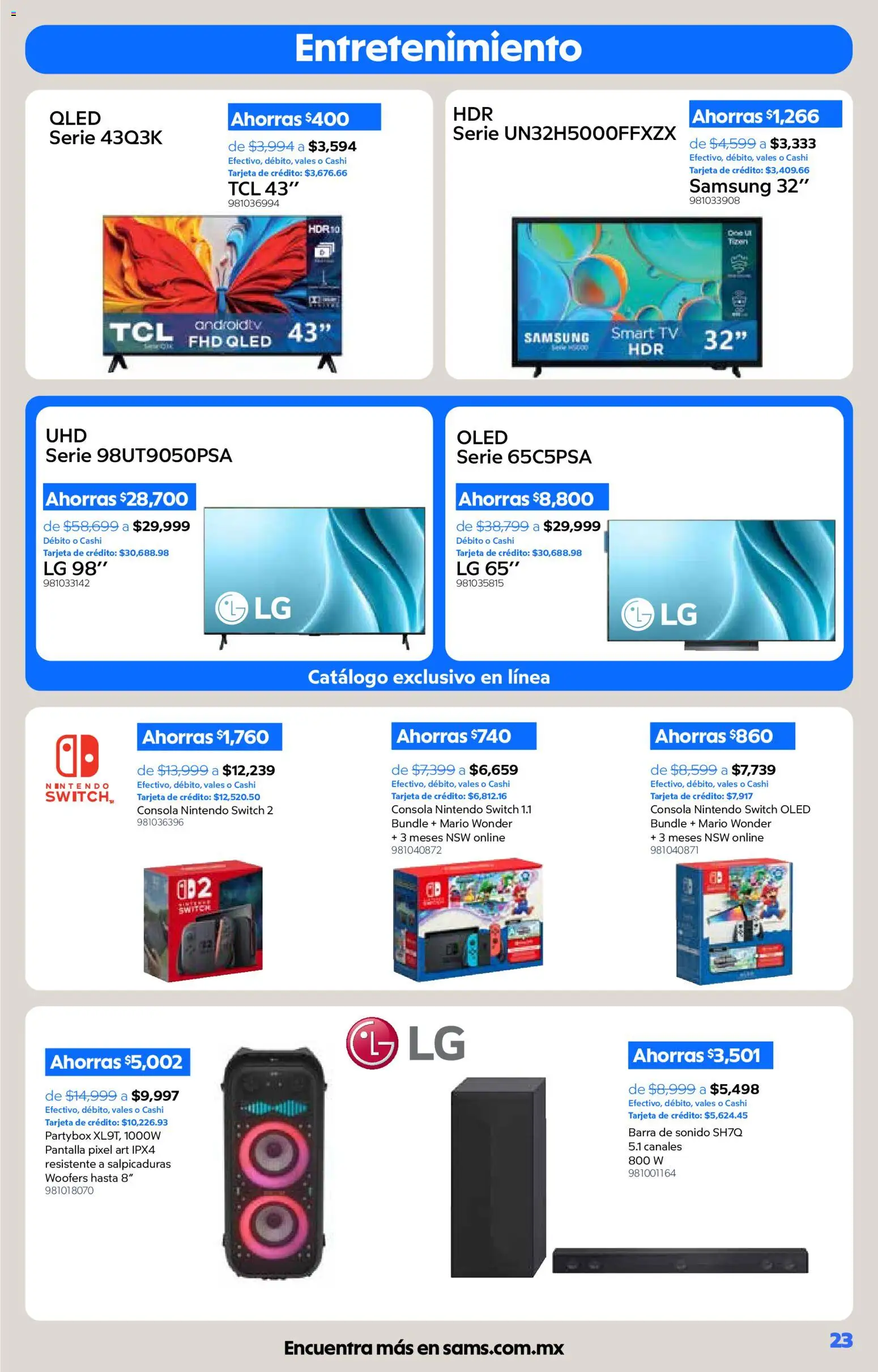 Sam`s Club catálogo Folleto in México