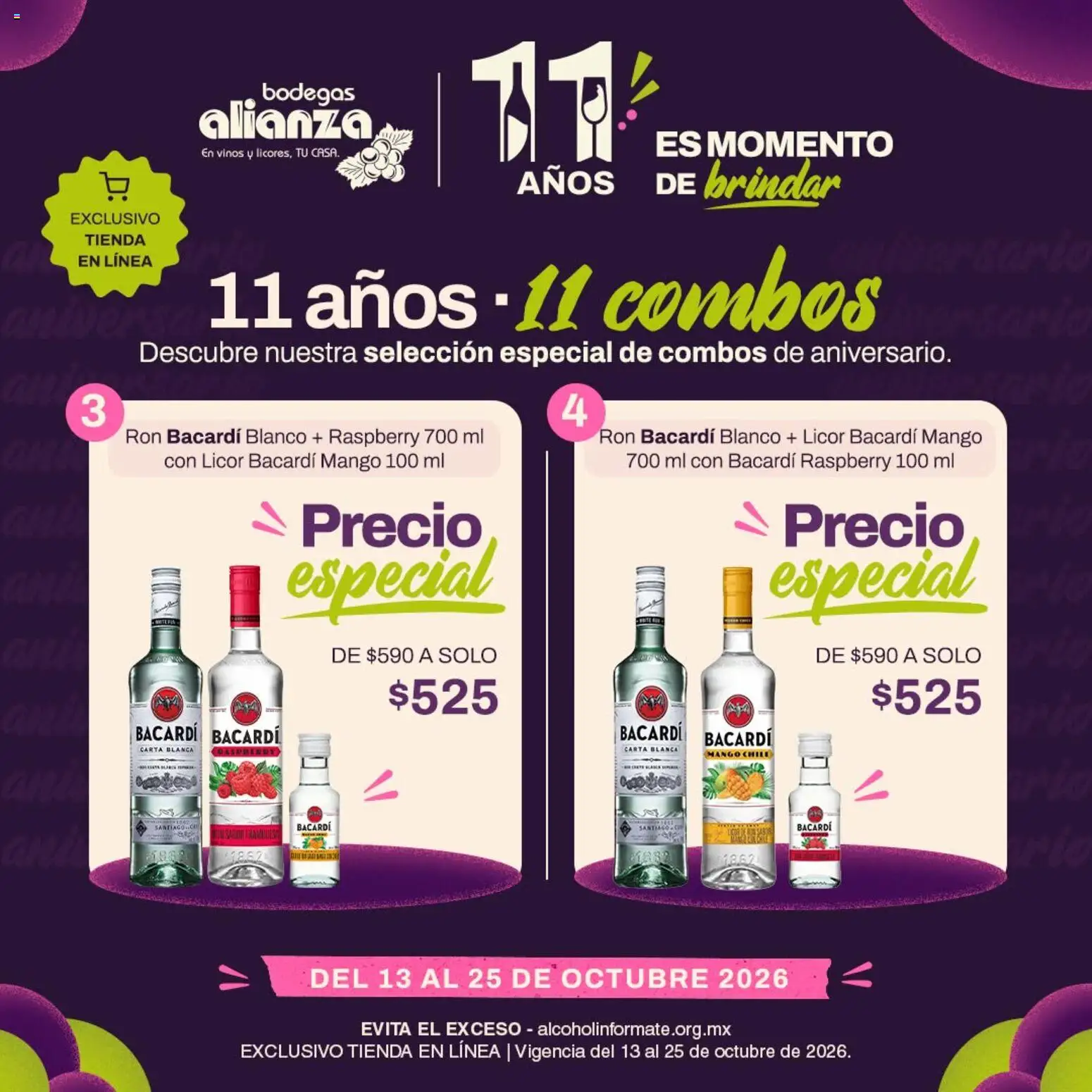Bodegas Alianza catálogo 11 años 11 combos Folleto in México