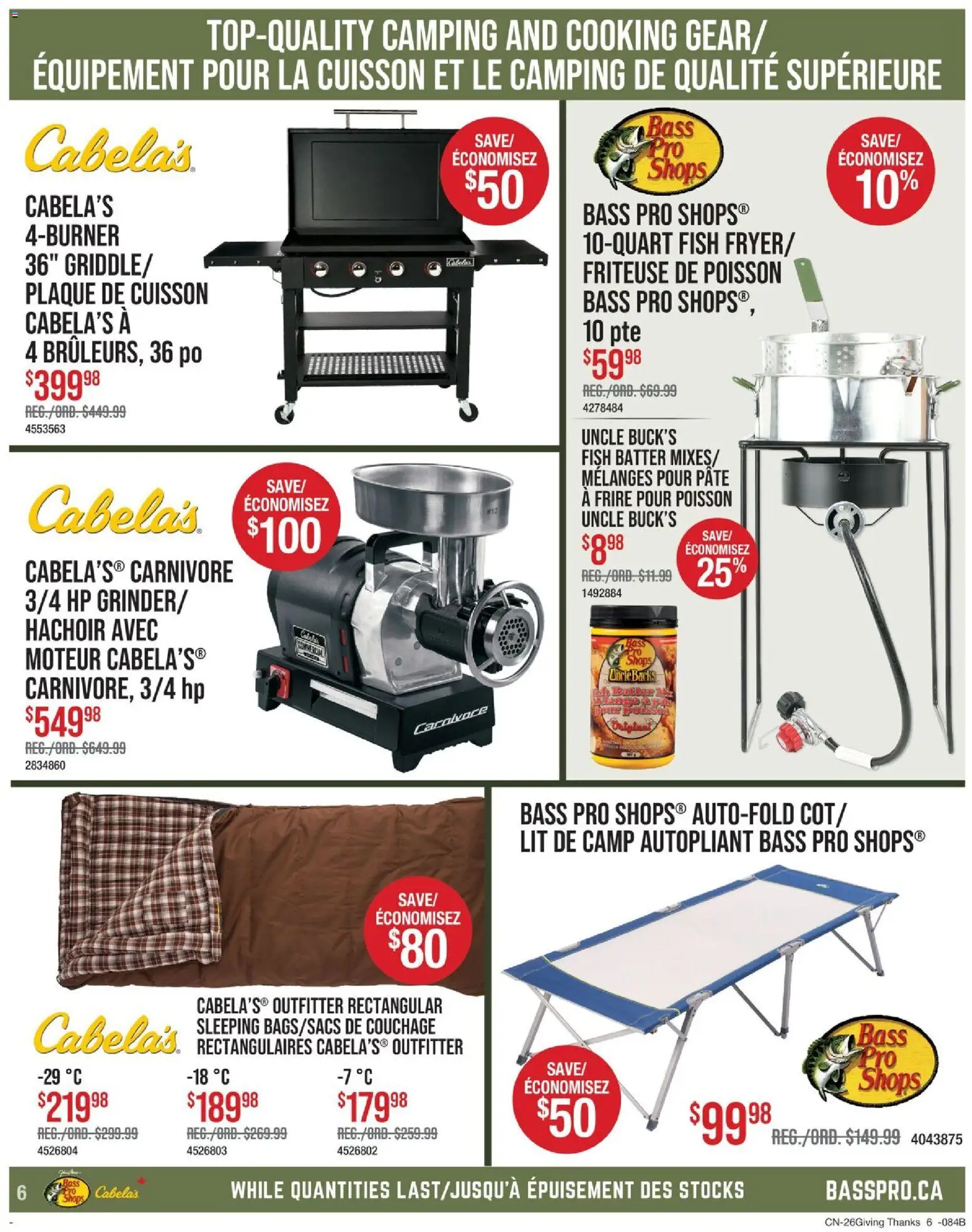 Cabelas weekly flyer / circulaire Flyer in Canada