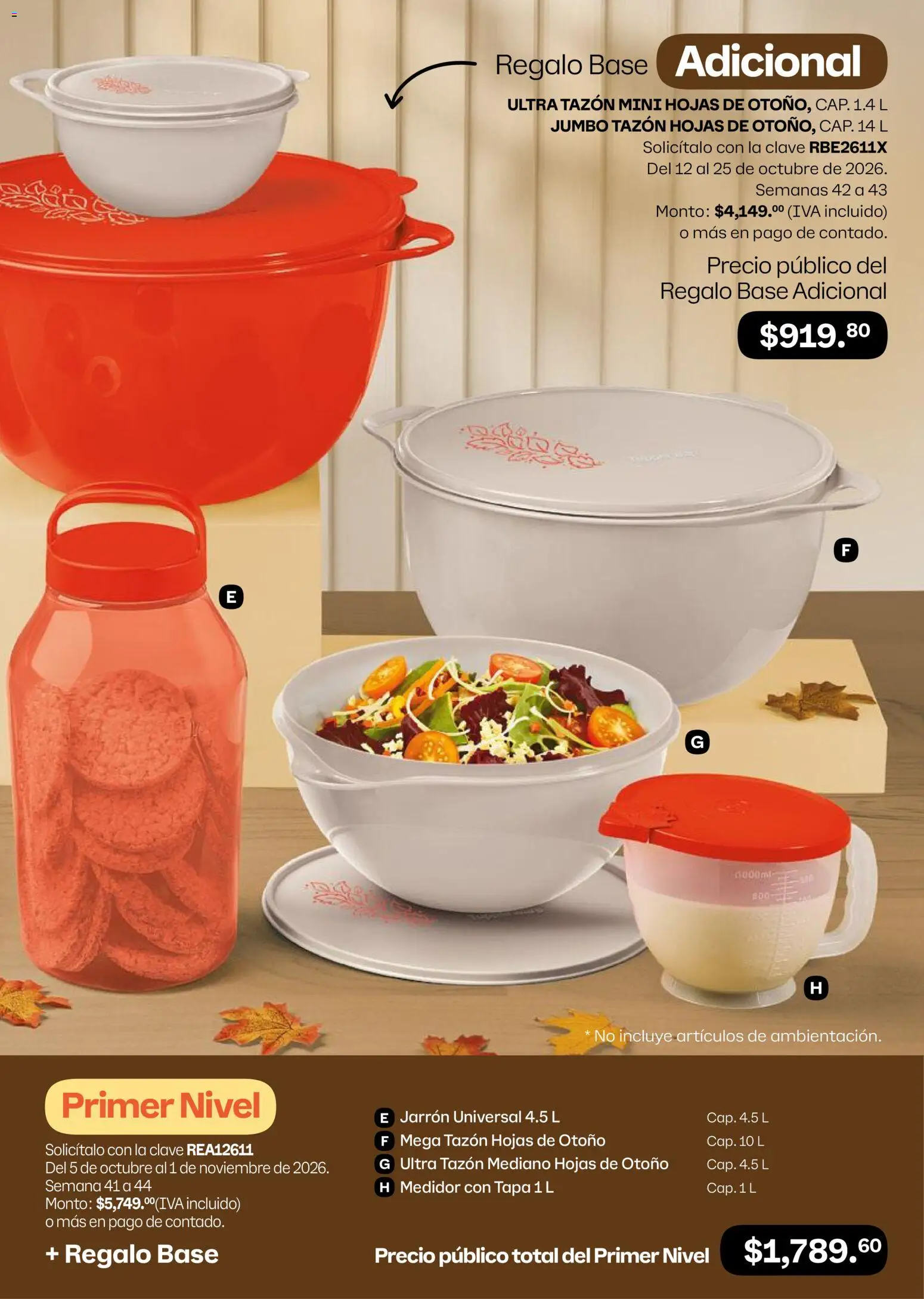 Tupperware catálogo Folleto in México