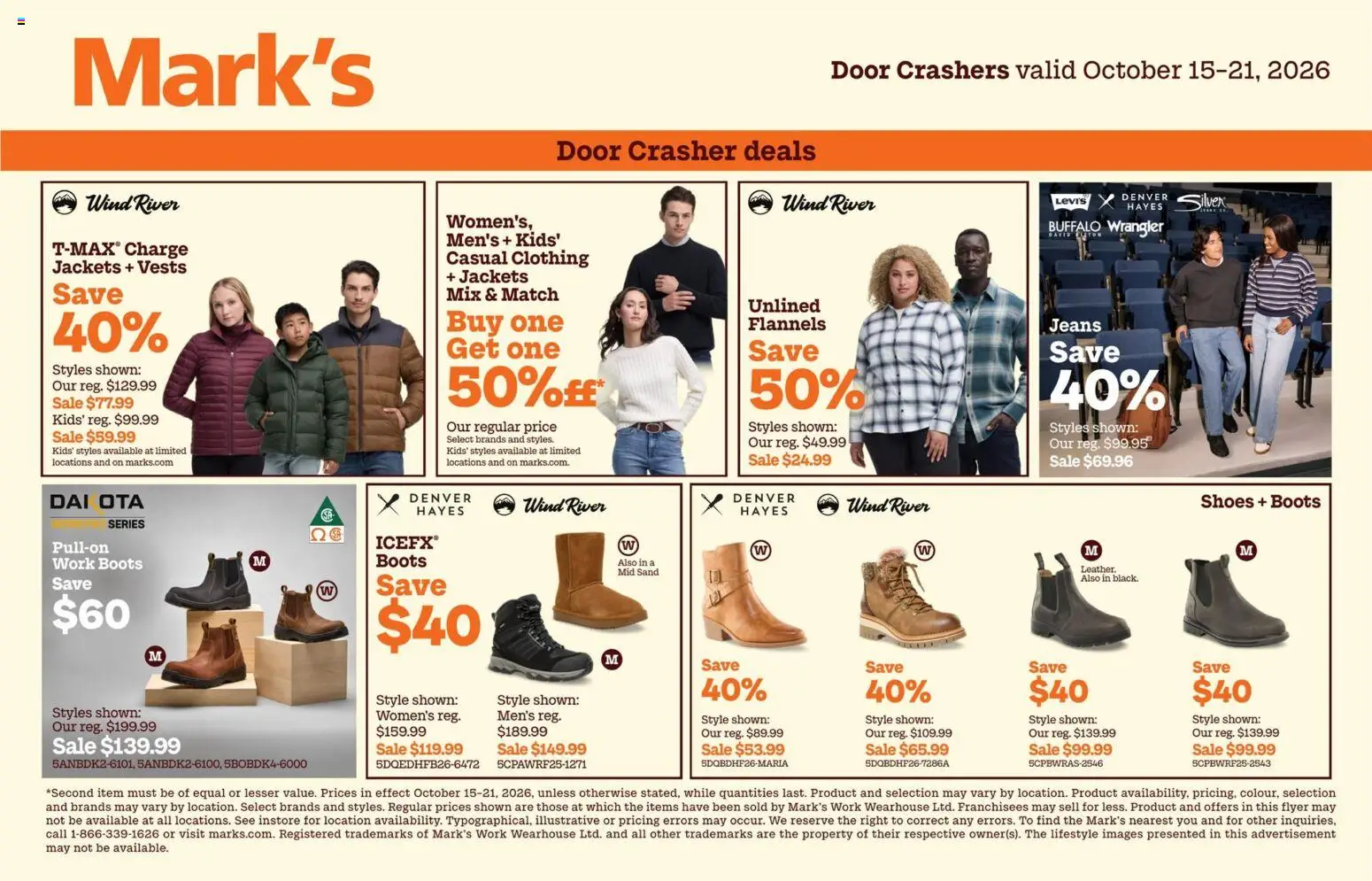 Mark`s weekly flyer / circulaire Flyer in Canada