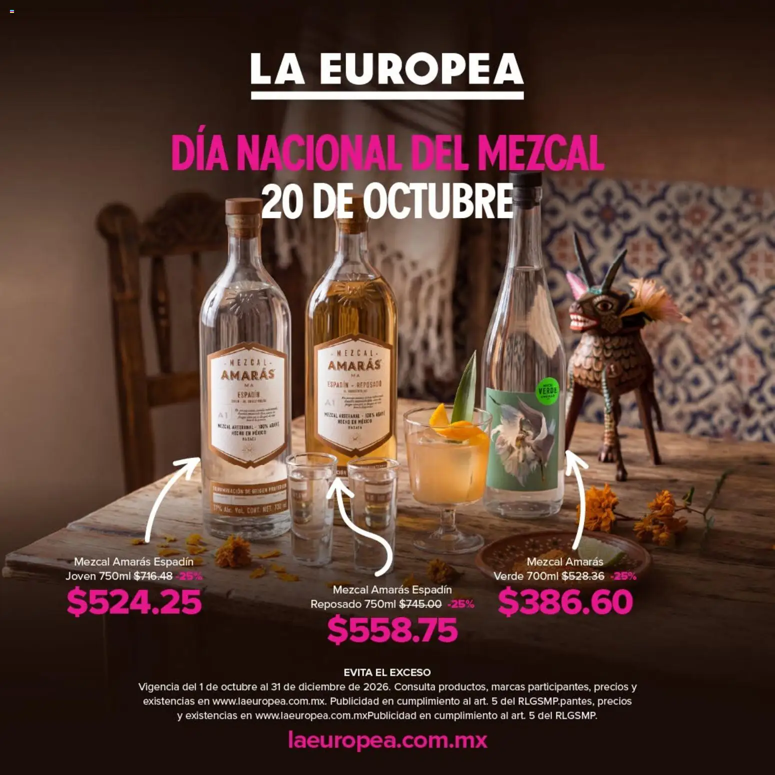 La Europea catálogo Día Nacional del Mezcal Folleto in México