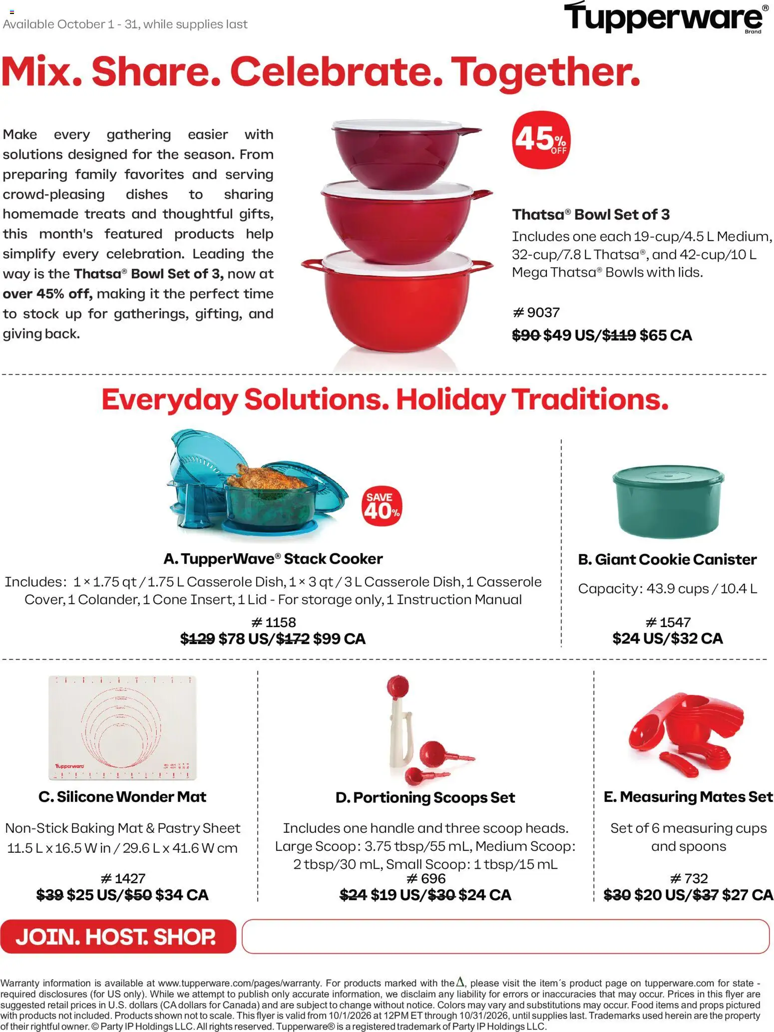 Tupperware weekly flyer Flyer in Canada