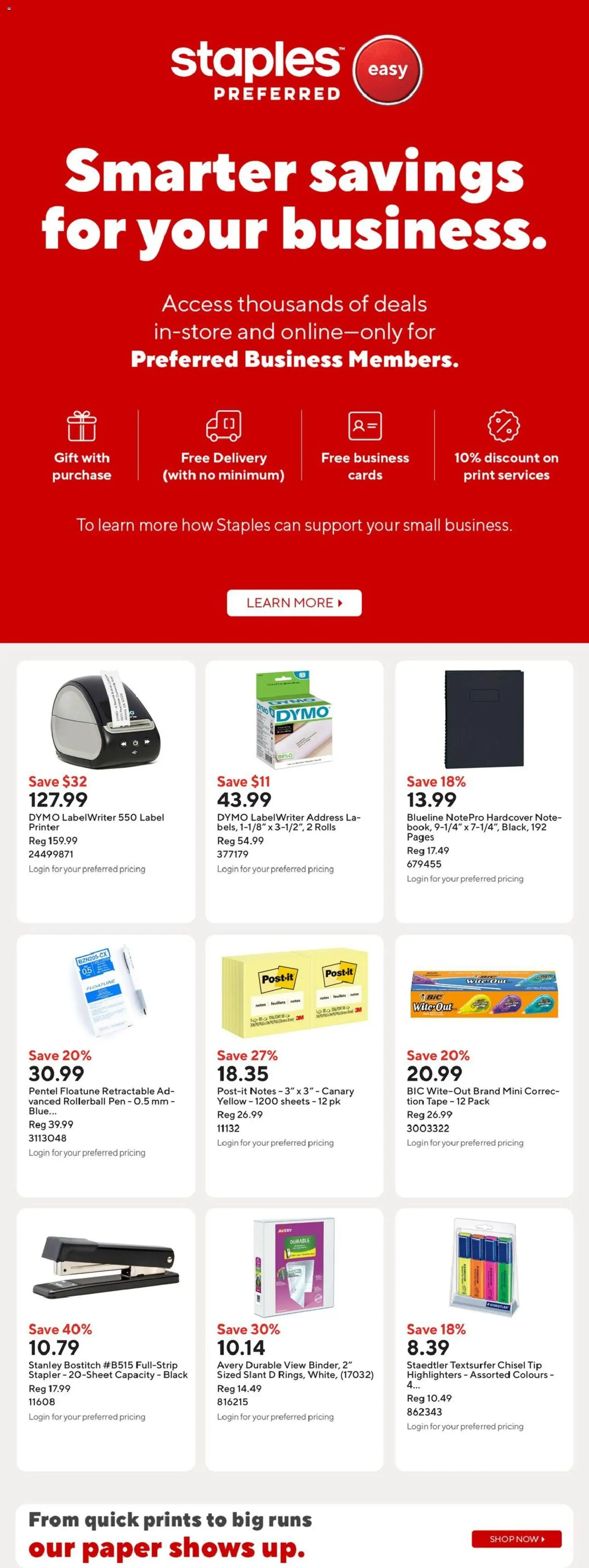 Staples Flyer from Jul 10, 2026 - Unlock Huge Savings | Canada