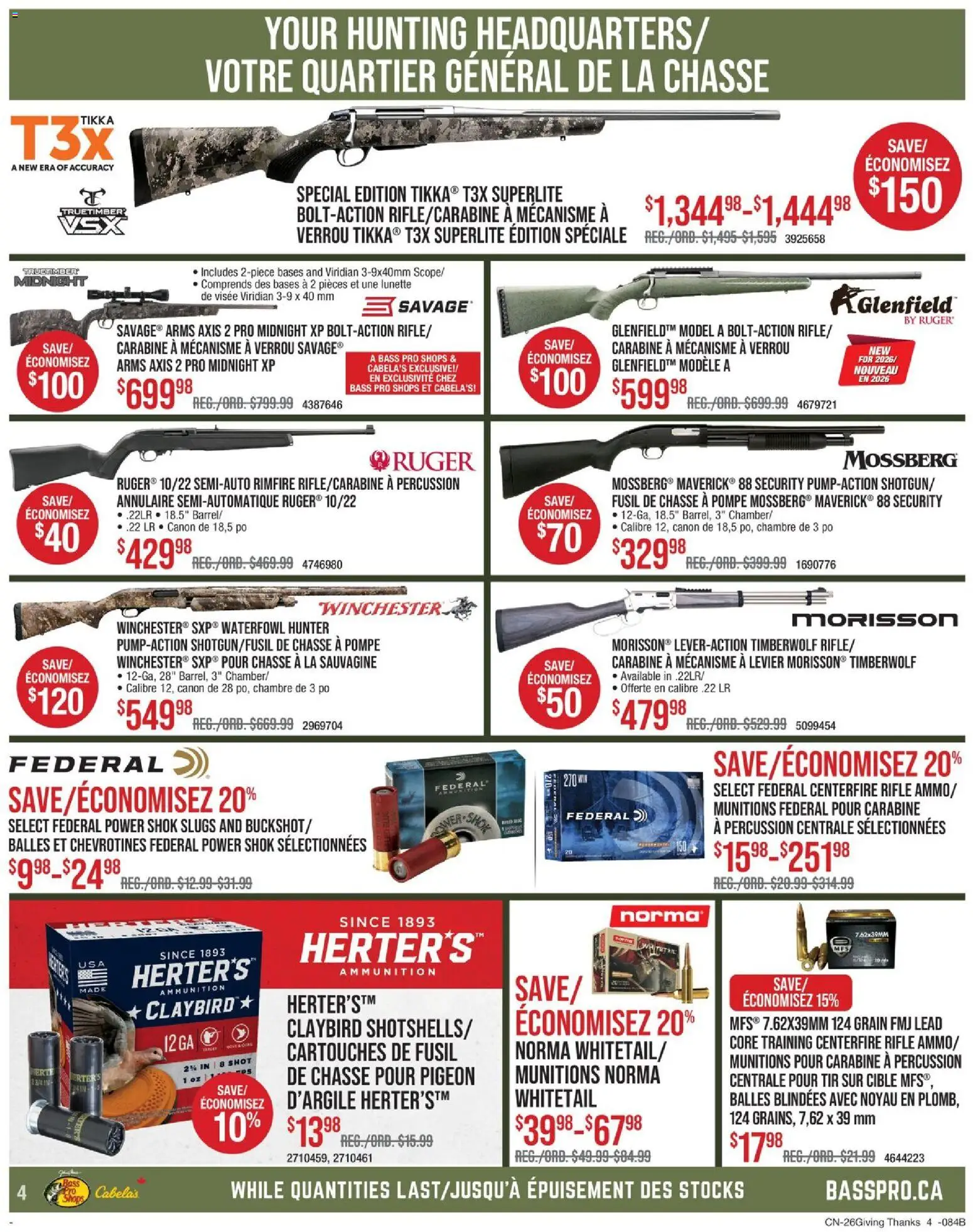 Cabelas weekly flyer / circulaire Flyer in Canada