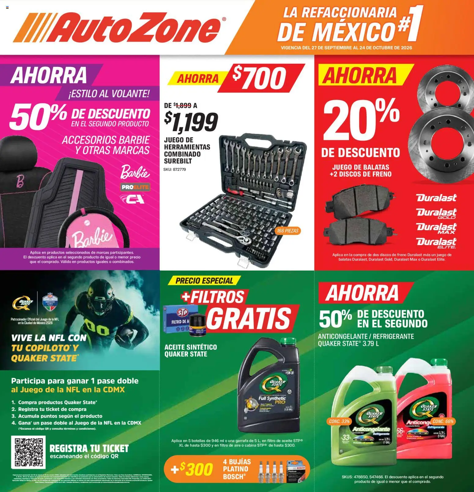 AutoZone catálogo Folleto in México