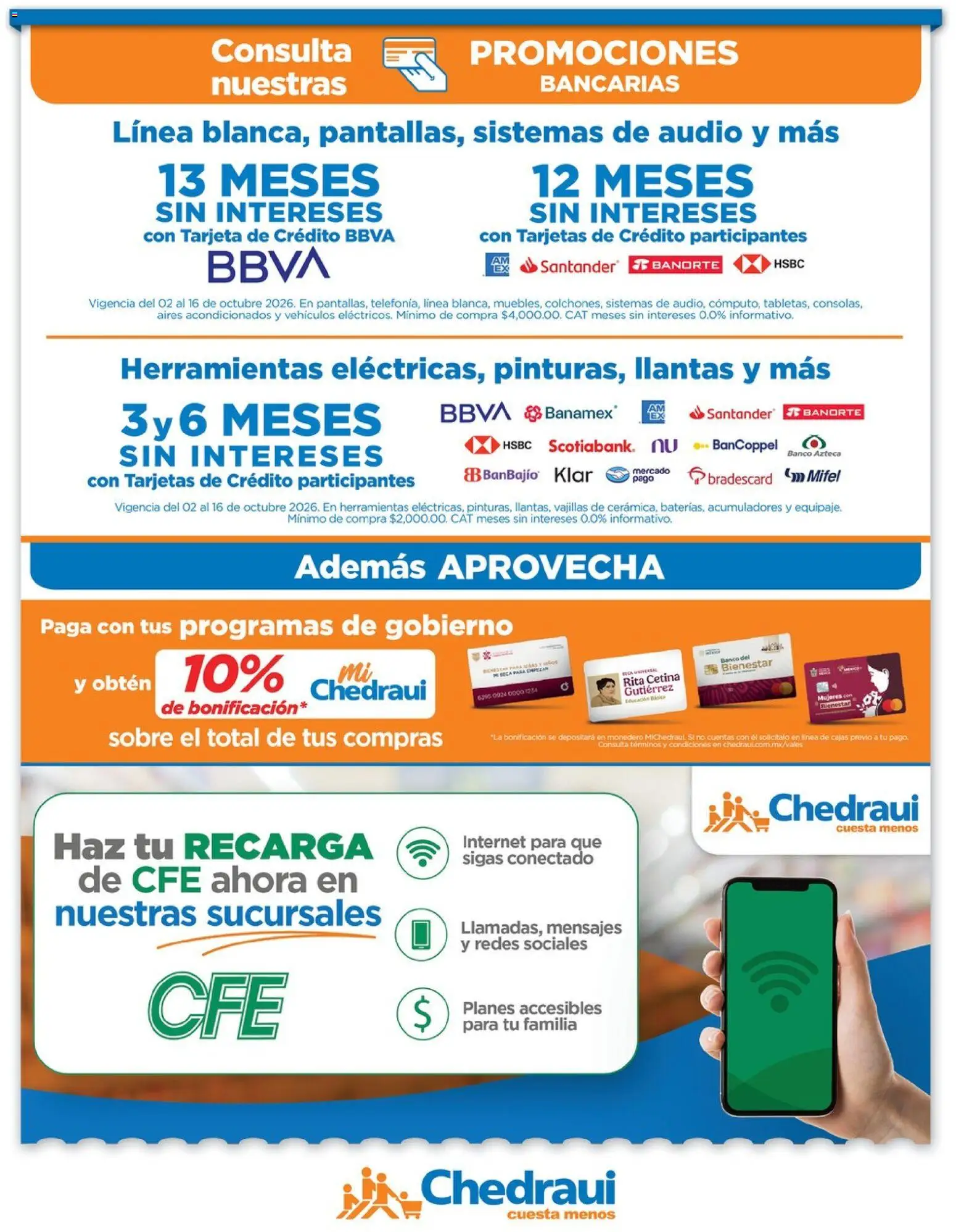 Chedraui folleto Renueva tu hogar Llevarte más cuesta menos Folleto in México