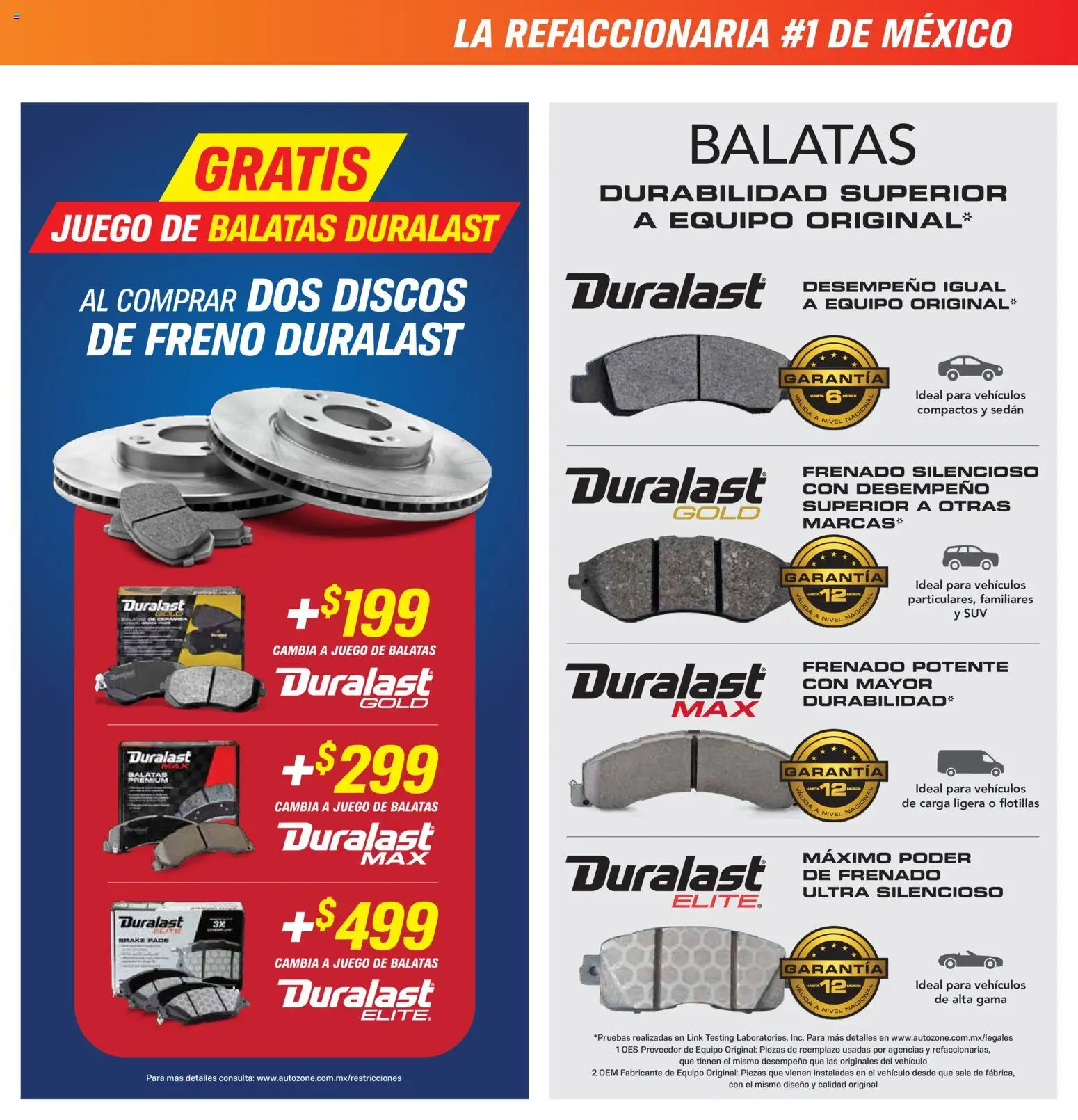 AutoZone catálogo Folleto in México