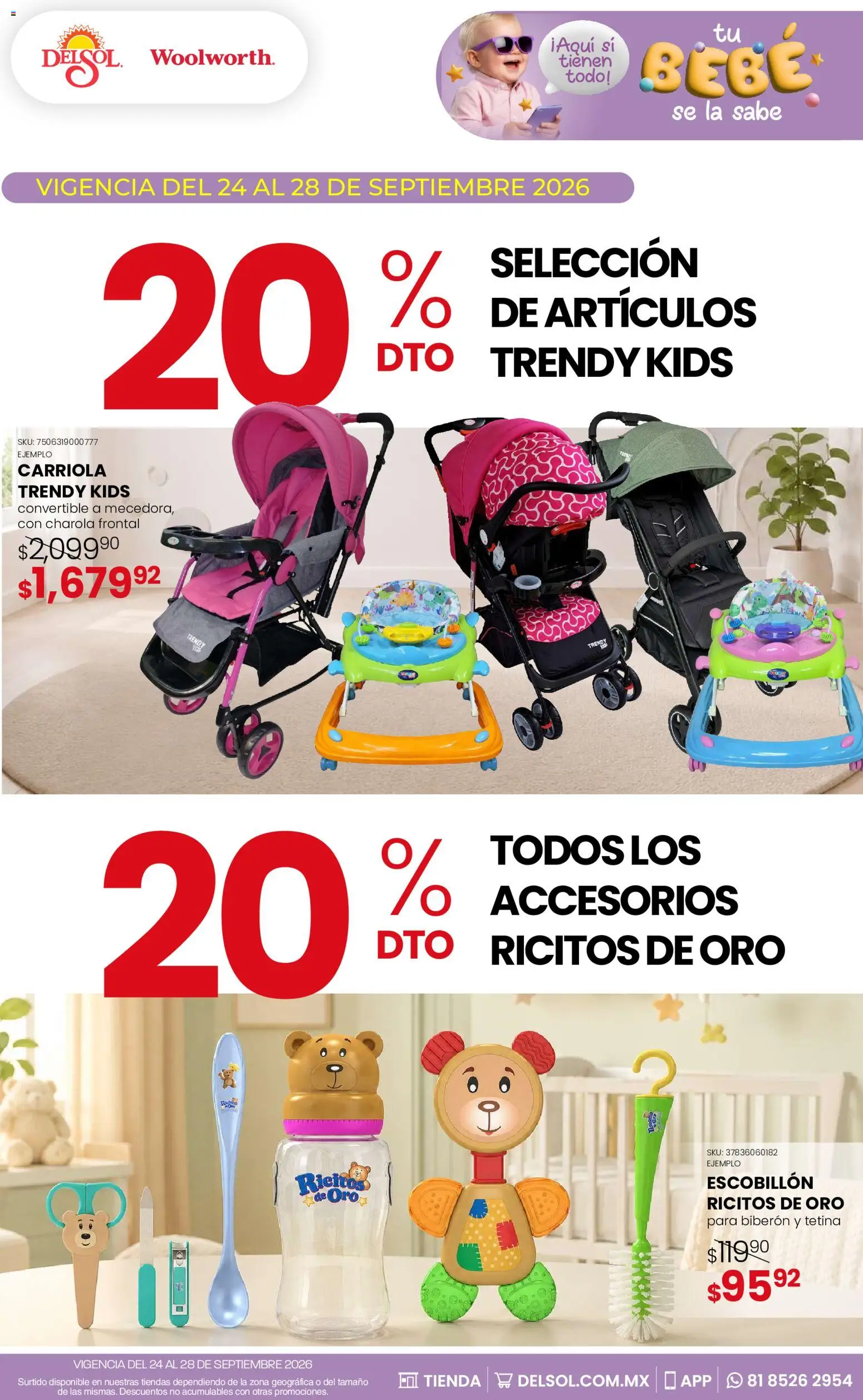 Del Sol y Woolworth catálogo Folleto in México