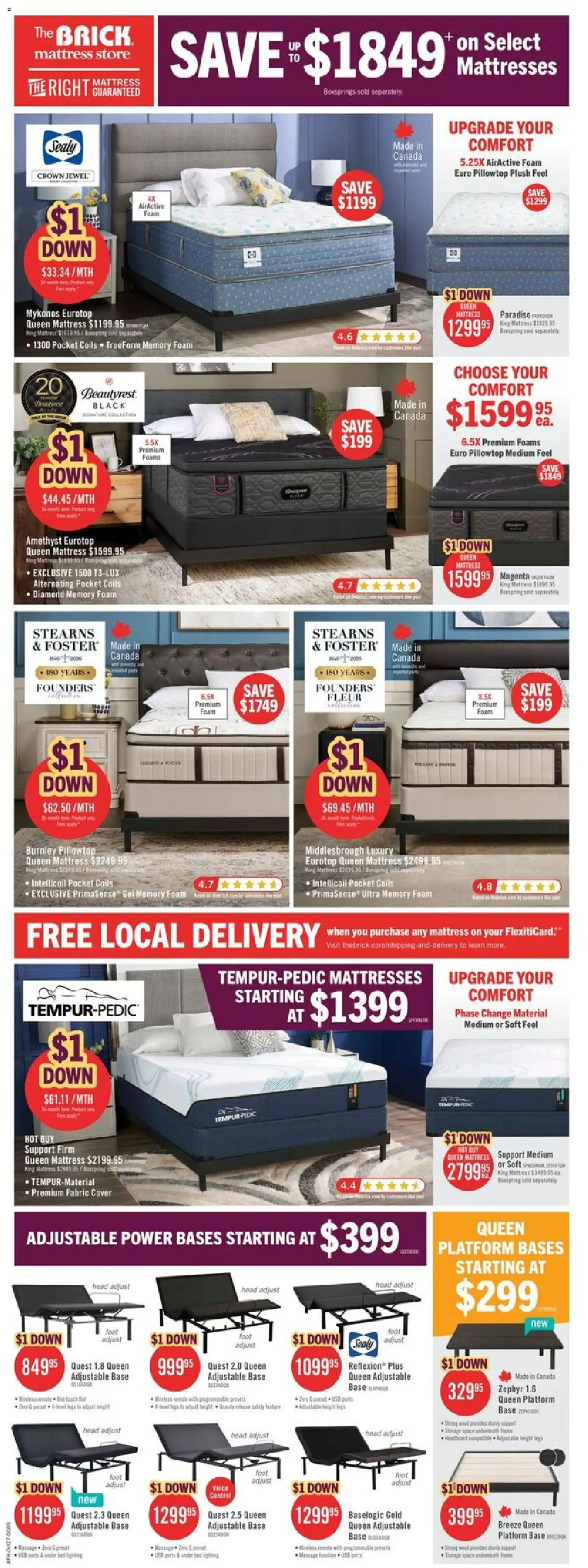 The Brick weekly flyer / circulaire Flyer in Canada