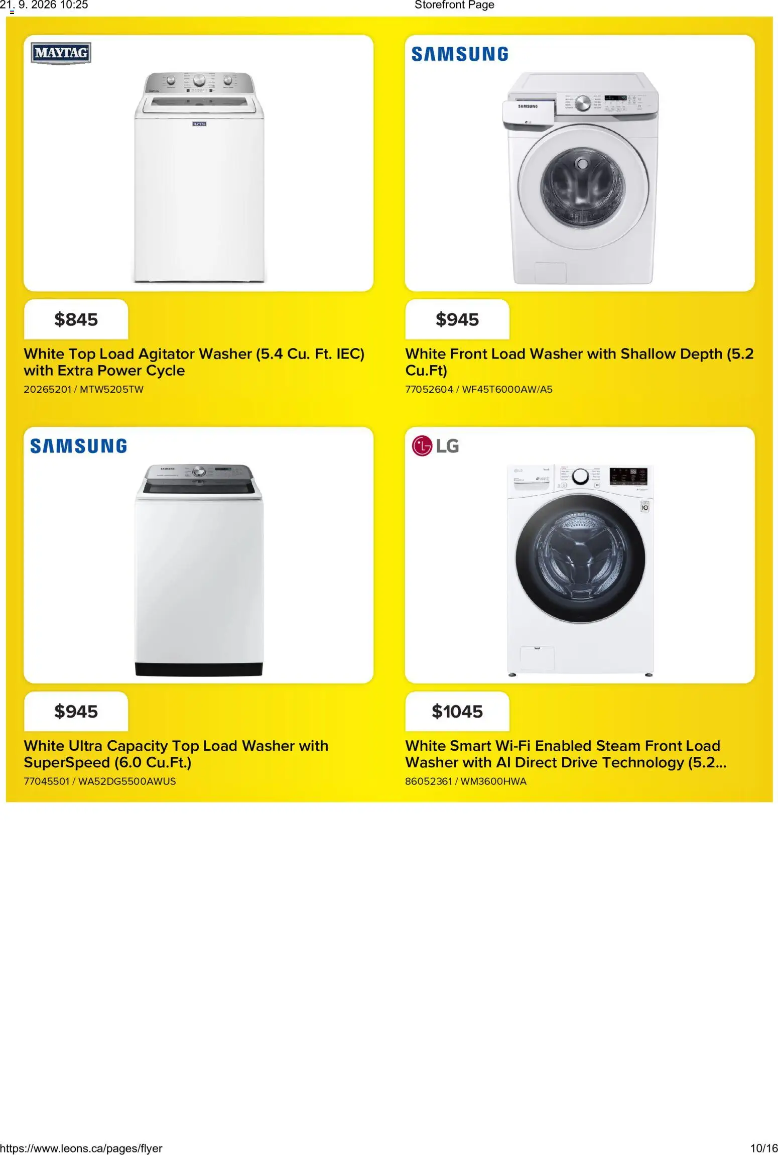 Leon`s flyer - BBFL Appliances Flyer in Canada