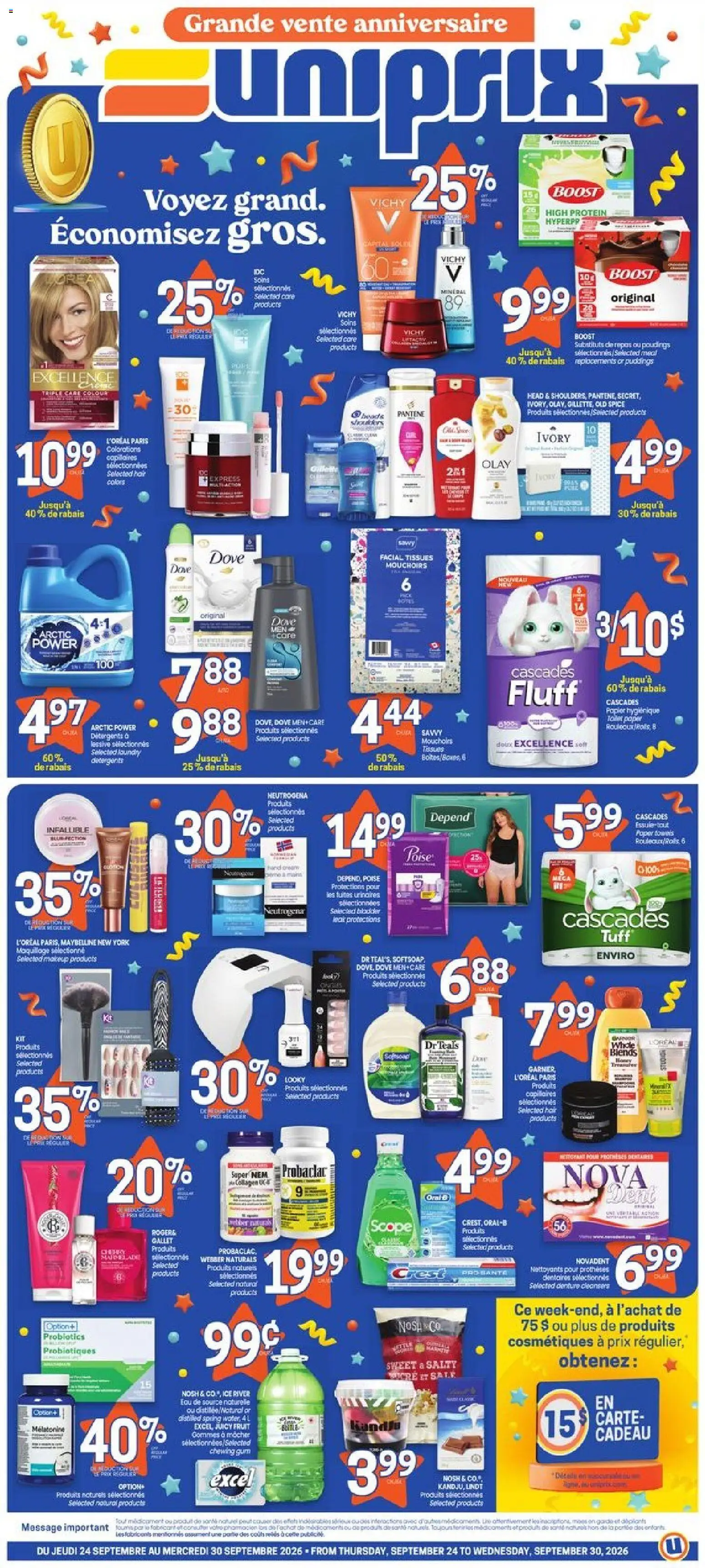 Uniprix weekly flyer / circulaire Flyer in Canada