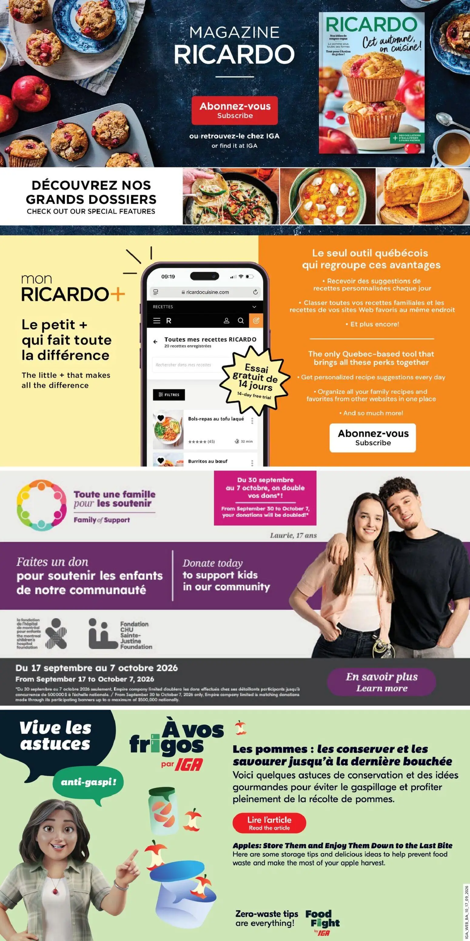 IGA weekly flyer / circulaire Flyer in Canada