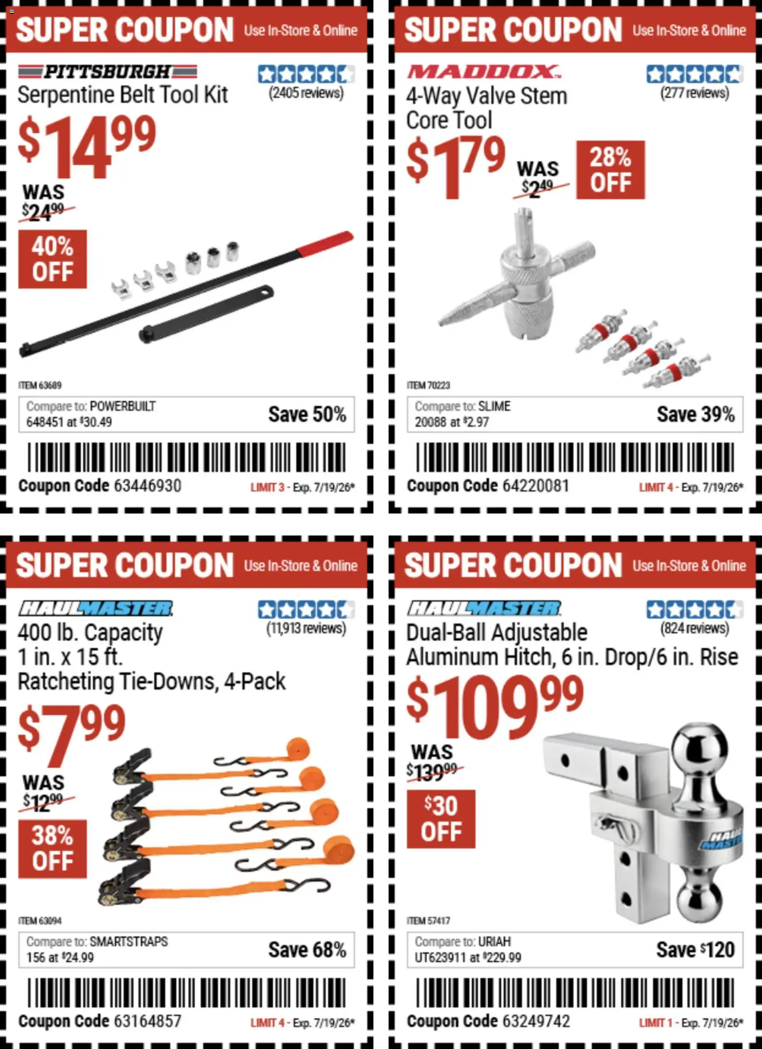 The new Harbor Freight flyer is now online. See all July offers on your mobile and save! | United States
