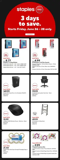 Staples Staples weekly flyer / circulaire