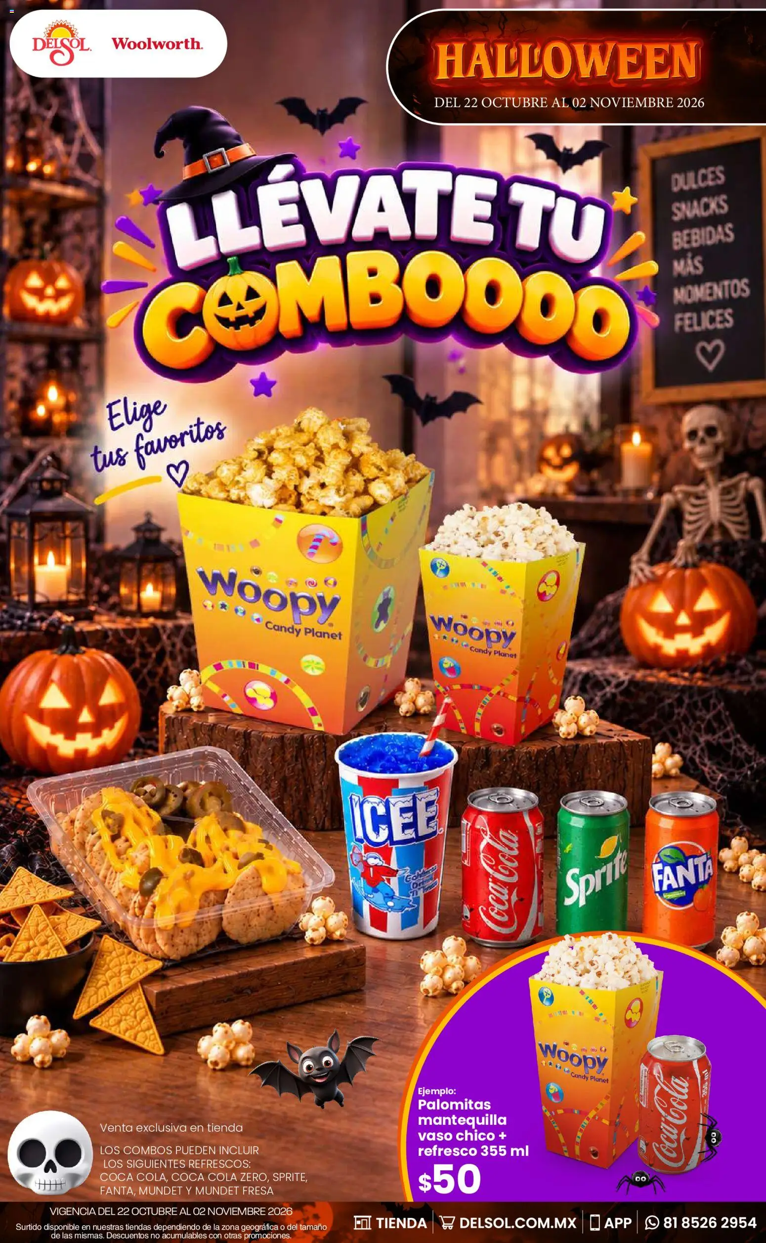 Del Sol y Woolworth catálogo Halloween Folleto in México