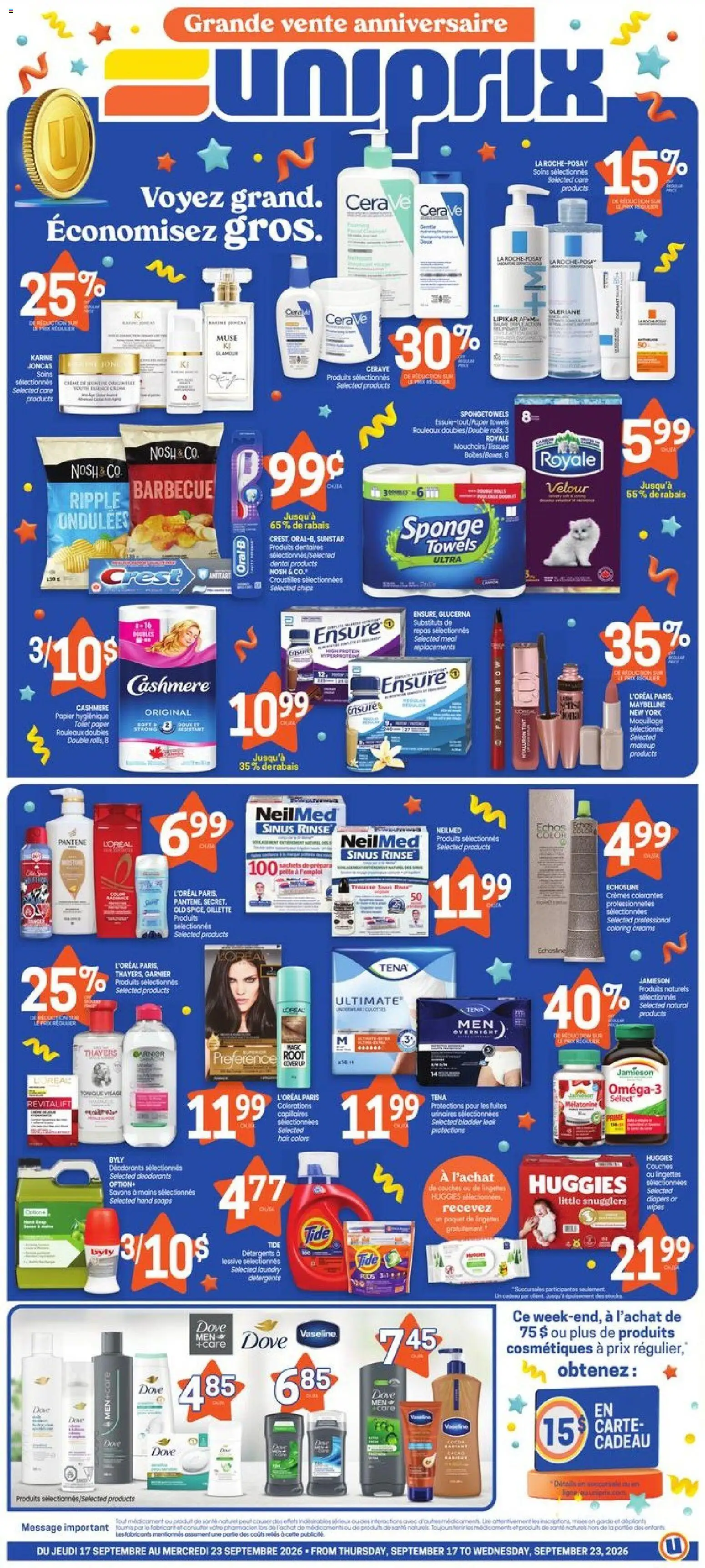 Uniprix weekly flyer / circulaire Flyer in Canada