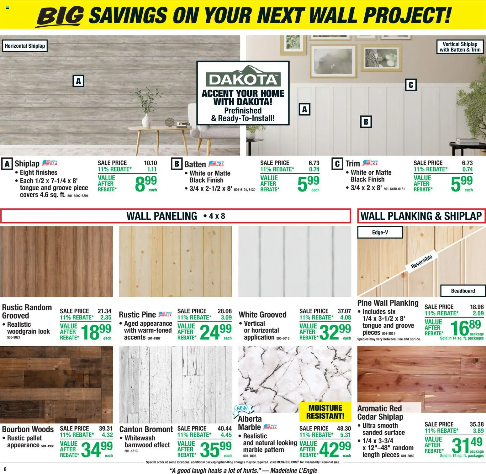 Menards Weekly Ad Weekly Ad in United States