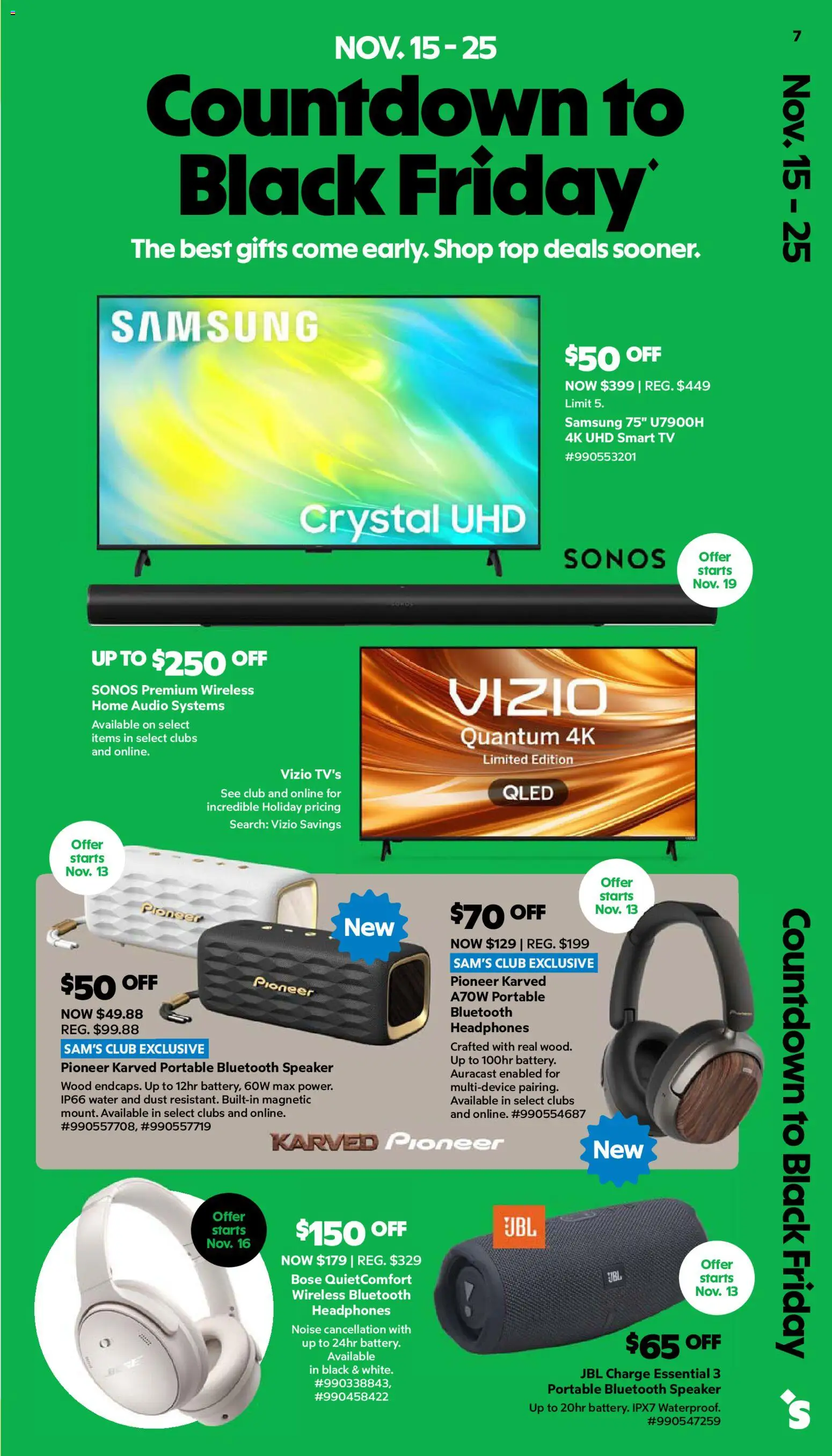 Sam`s Club Black Friday Weekly Ad in United States