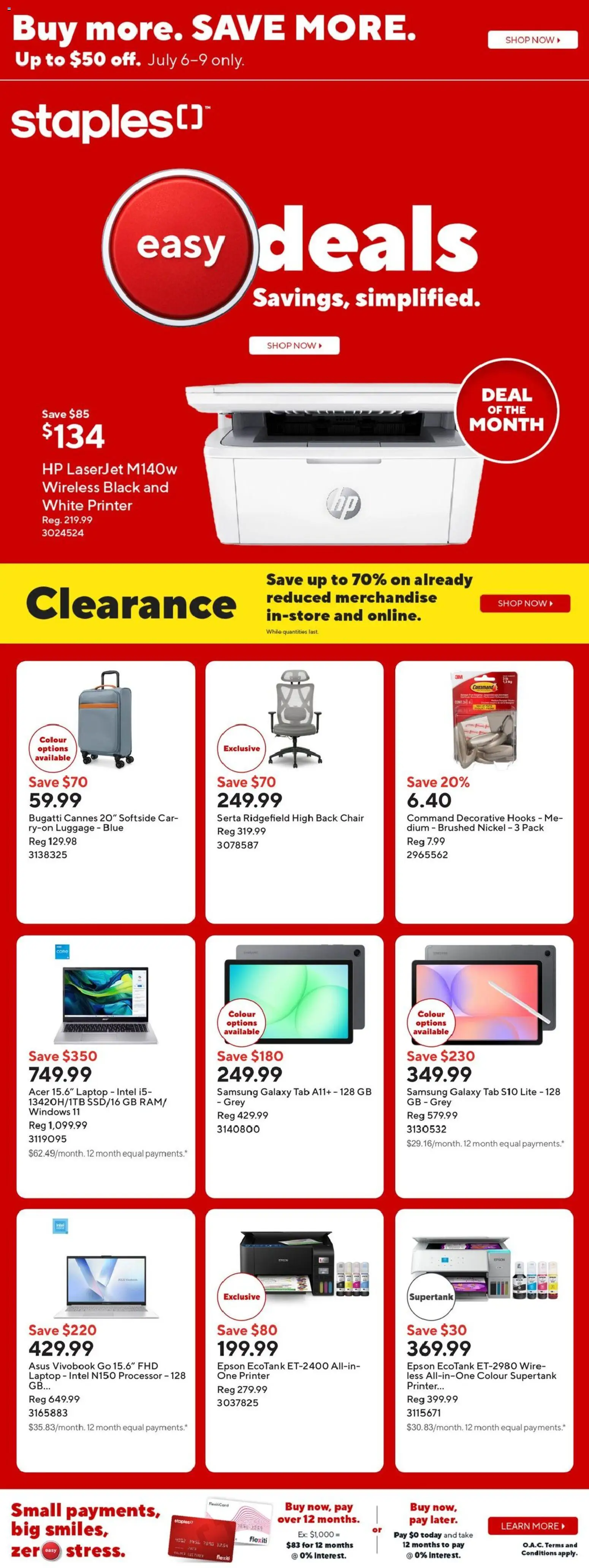 Staples Flyer from Jul 3, 2026 - Unlock Huge Savings | Canada