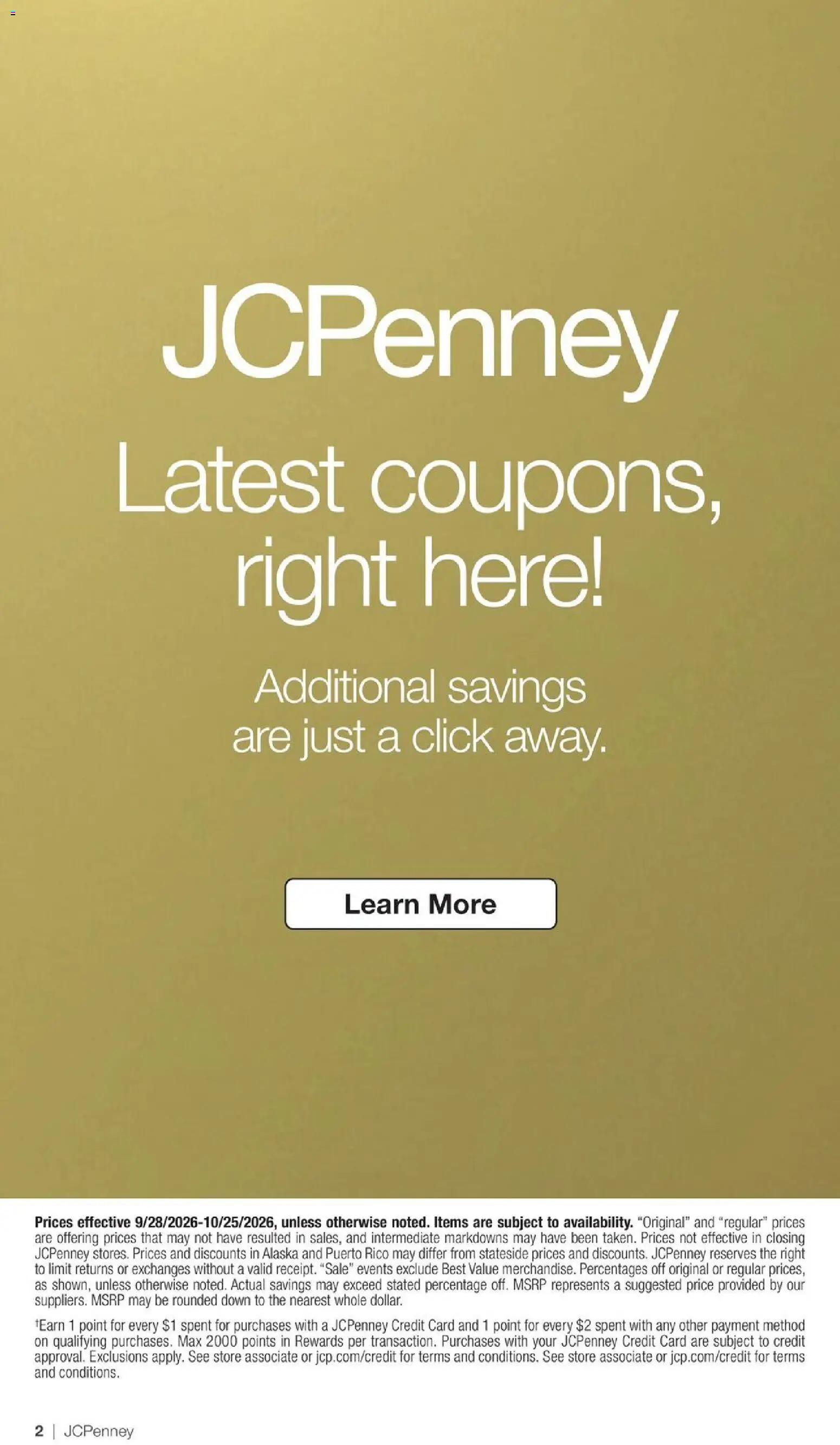 JCPenney Semi-Annual Home Sale Weekly Ad in United States