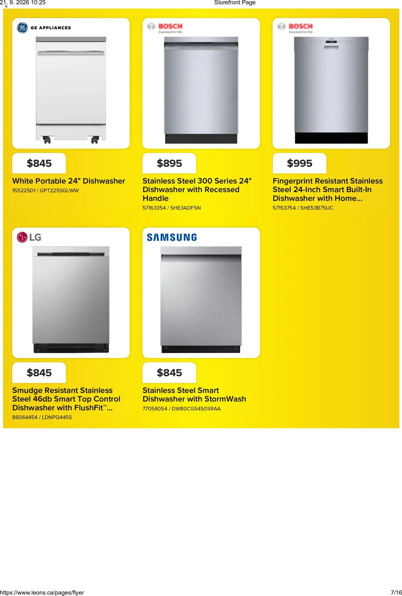 Leon`s flyer - BBFL Appliances Flyer in Canada
