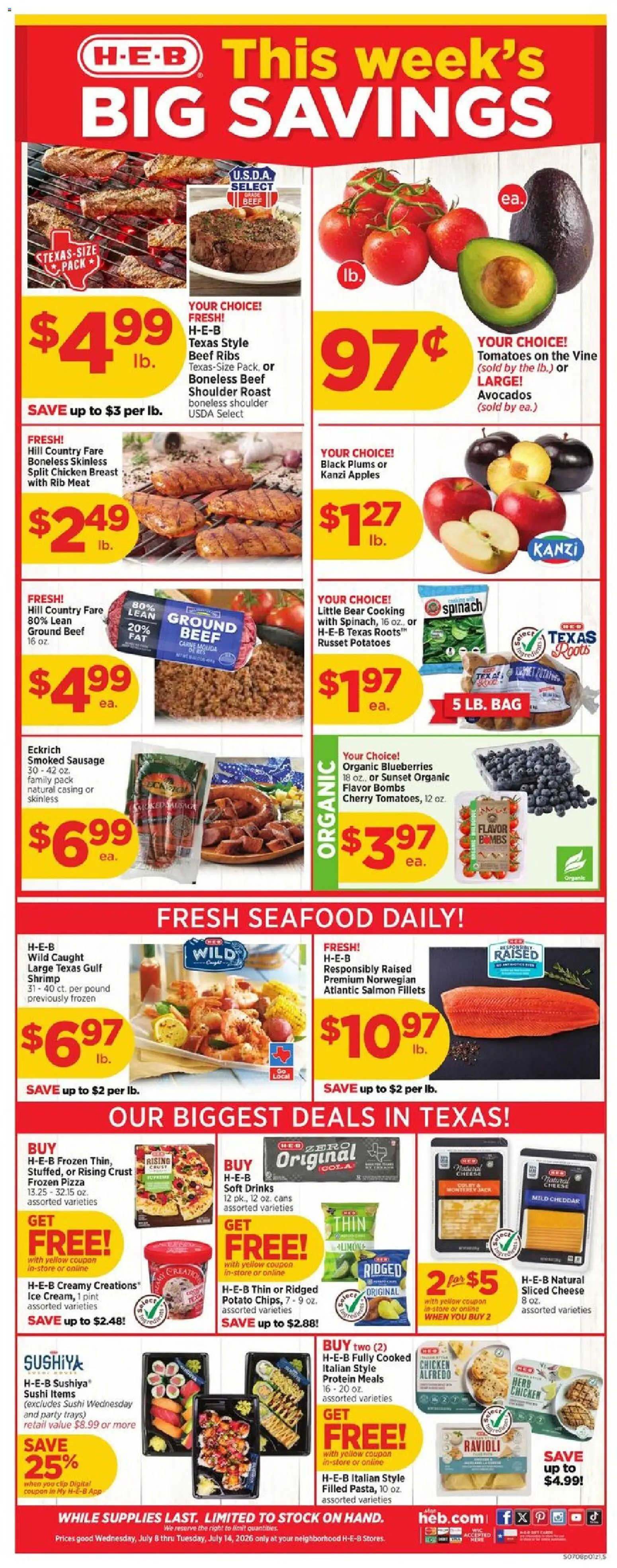 The new H-E-B flyer is now online. See all July offers on your mobile and save! | United States